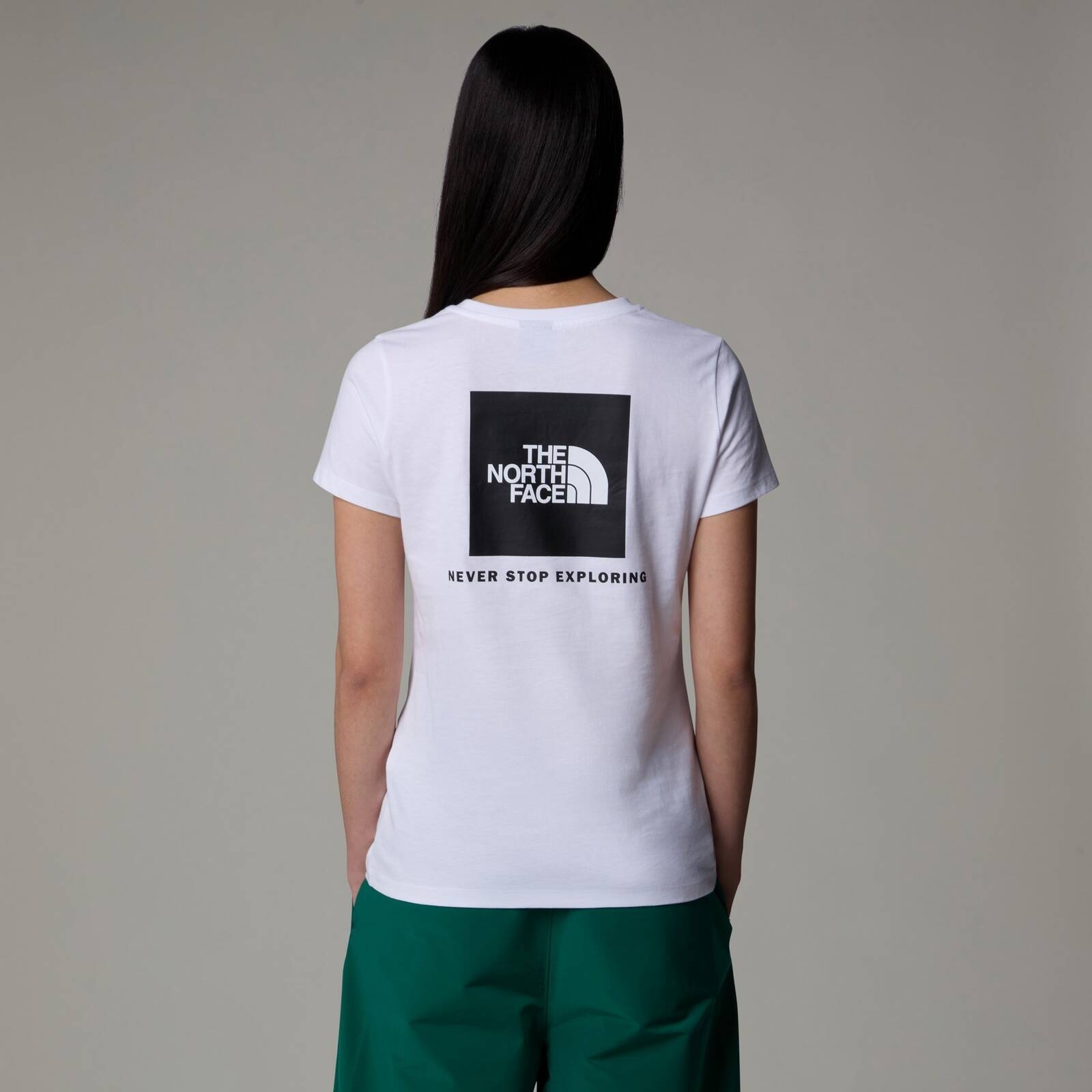 Koszulka damska The North Face S/S REDBOX SLIM biała NF0A87NMFN4