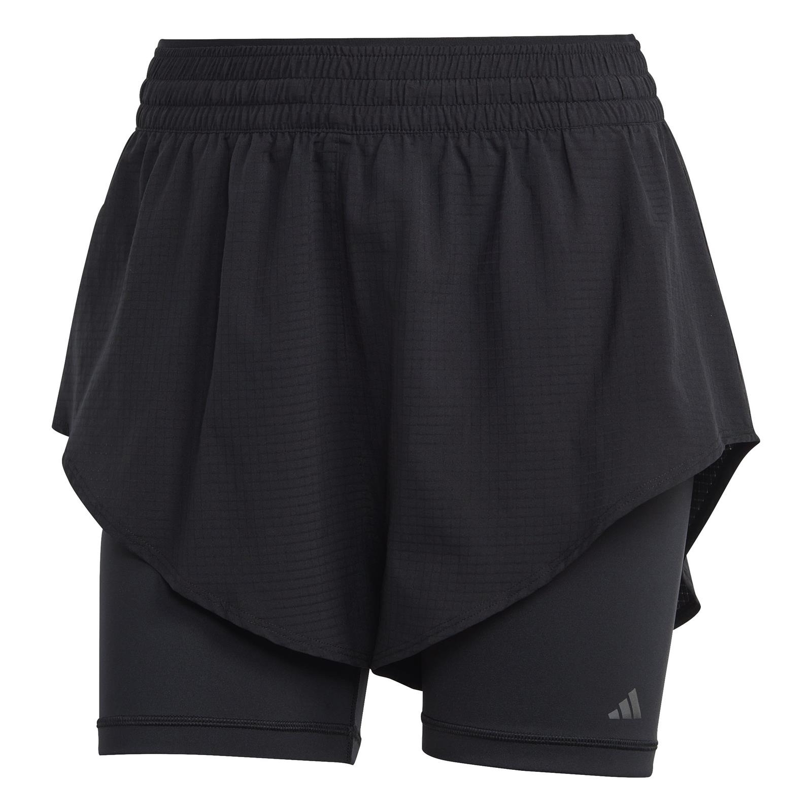 Spodenki damskie adidas Hiit 2in1 czarne HN5555