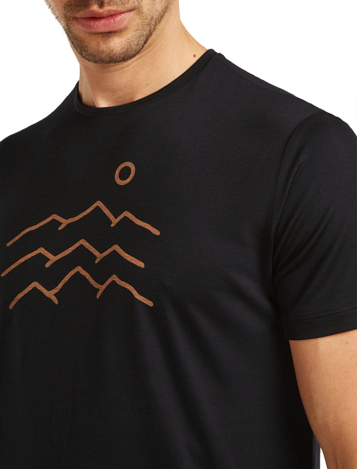 Koszulka m�ska Icebreaker MER 125 COOL-LITE SPHERE ACROSS czarna IB0A5781001