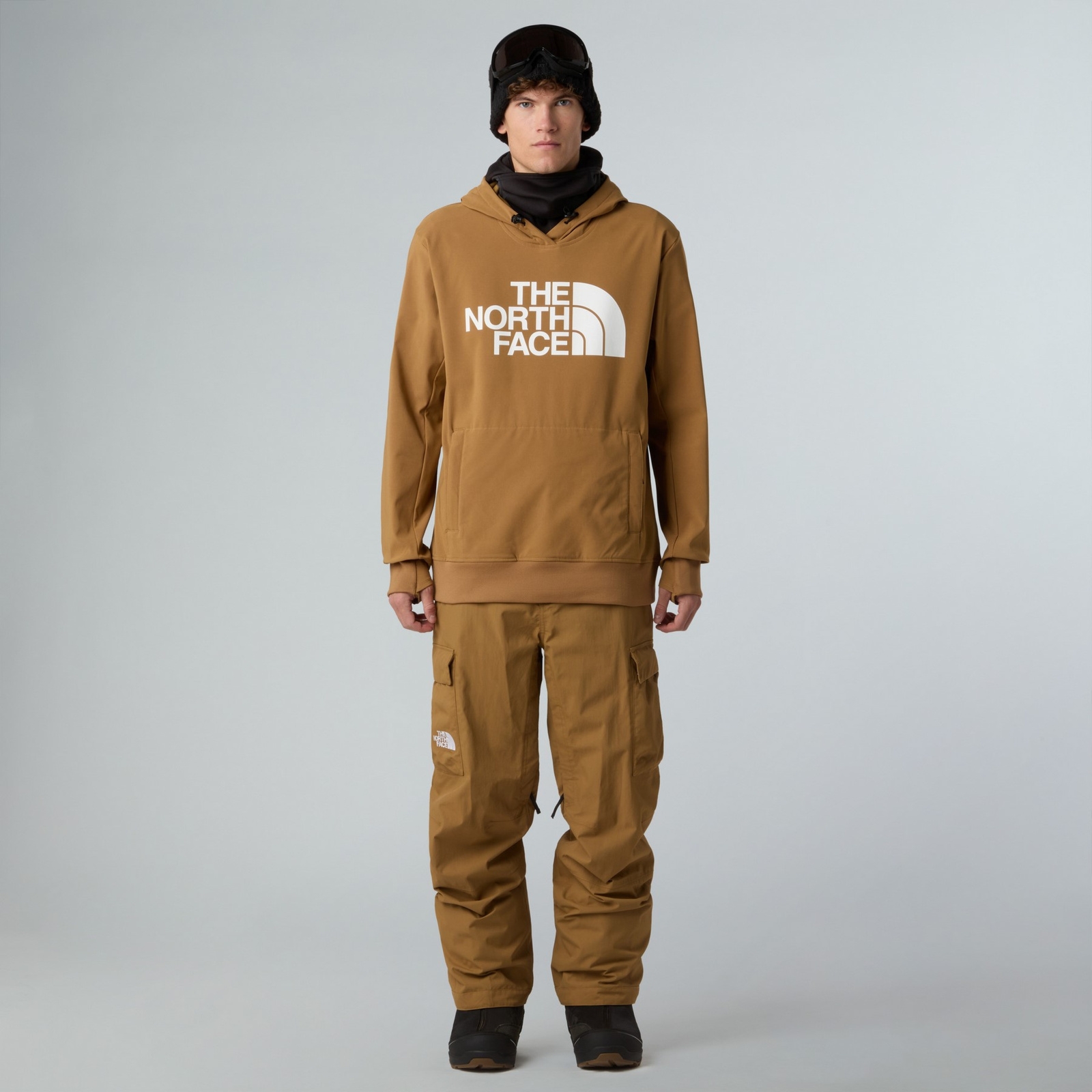 Bluza z kapturem męska The North Face TEKNO LOGO brązowa NF0A82V6173