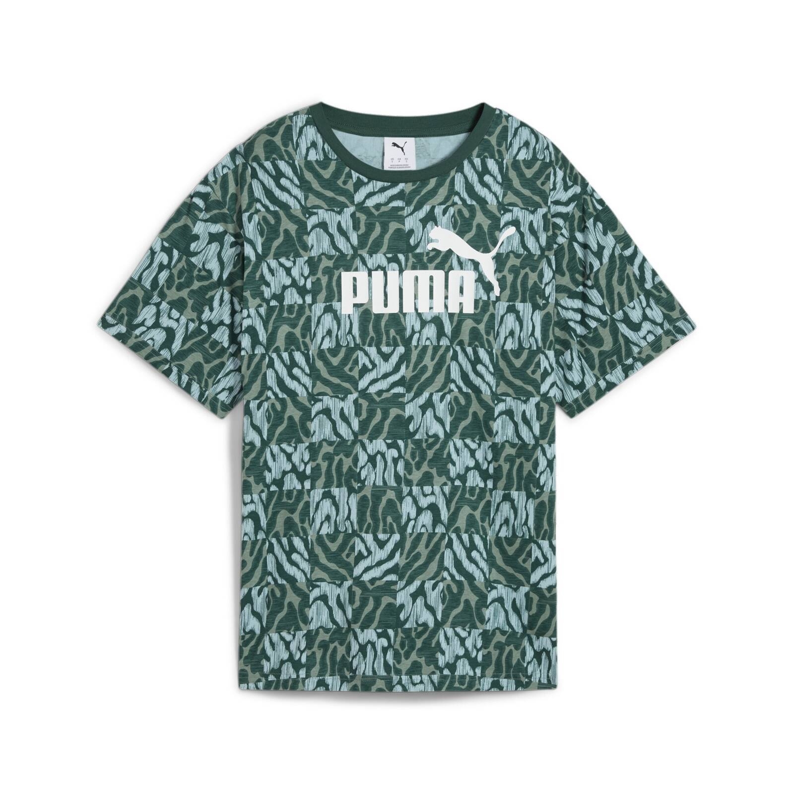 Koszulka damska Puma ESS GRAPHIC RELAXED AOP zielona 68507030