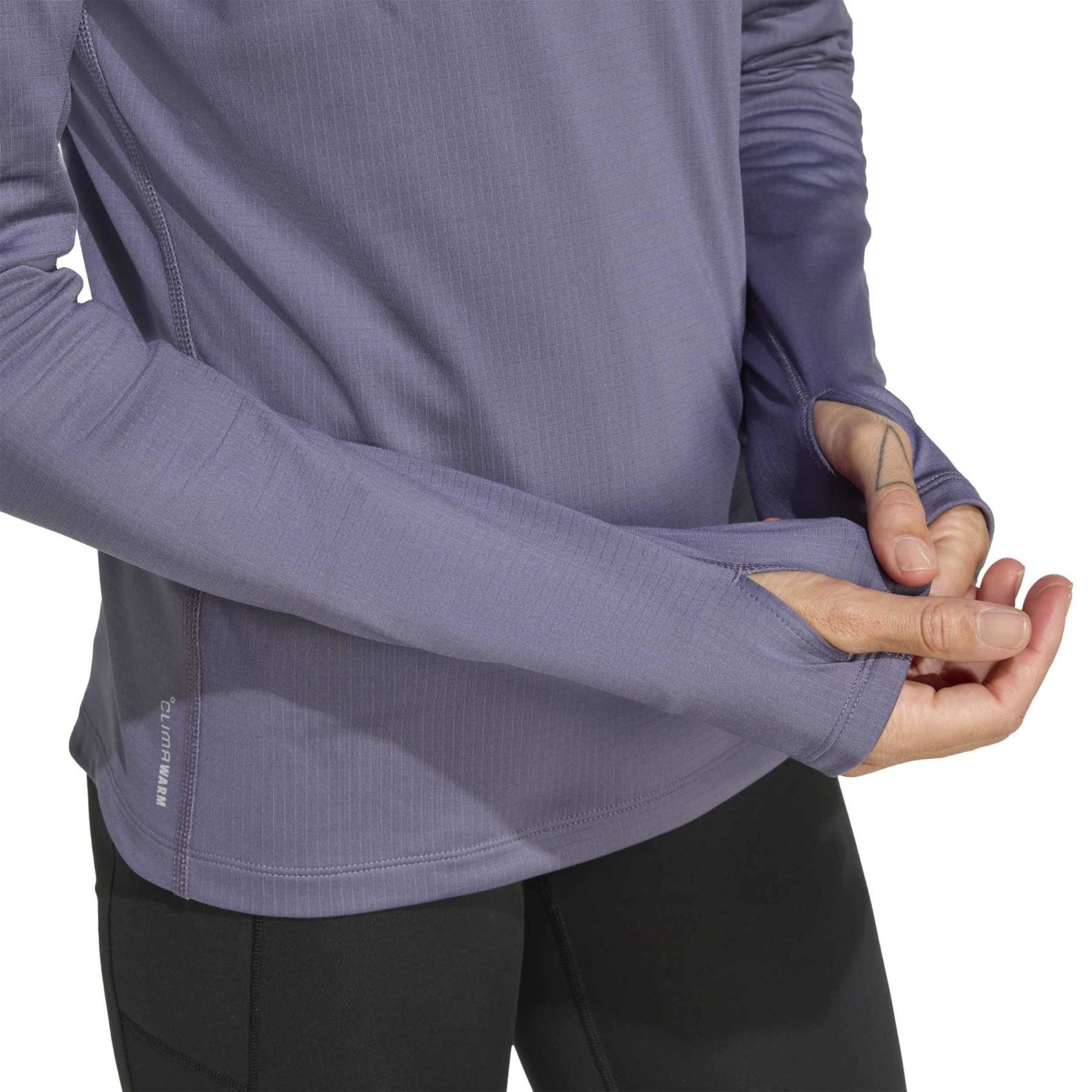 Longsleeve do biegania damski adidas OWN THE RUN fioletowy JW9652
