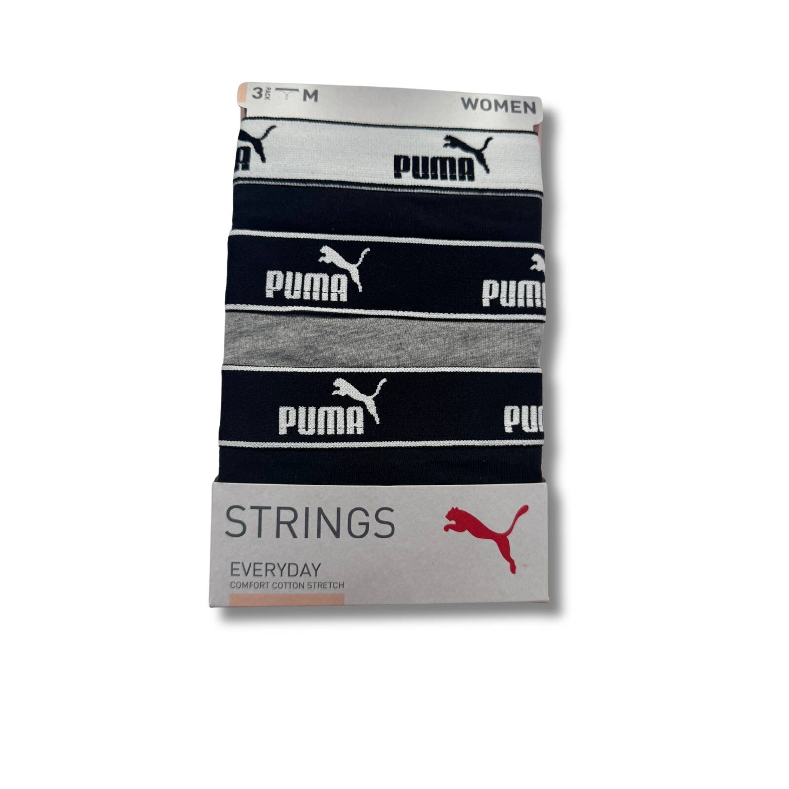 Stringi damskie Puma BASIC 3-PACK wielokolorowe 93533707