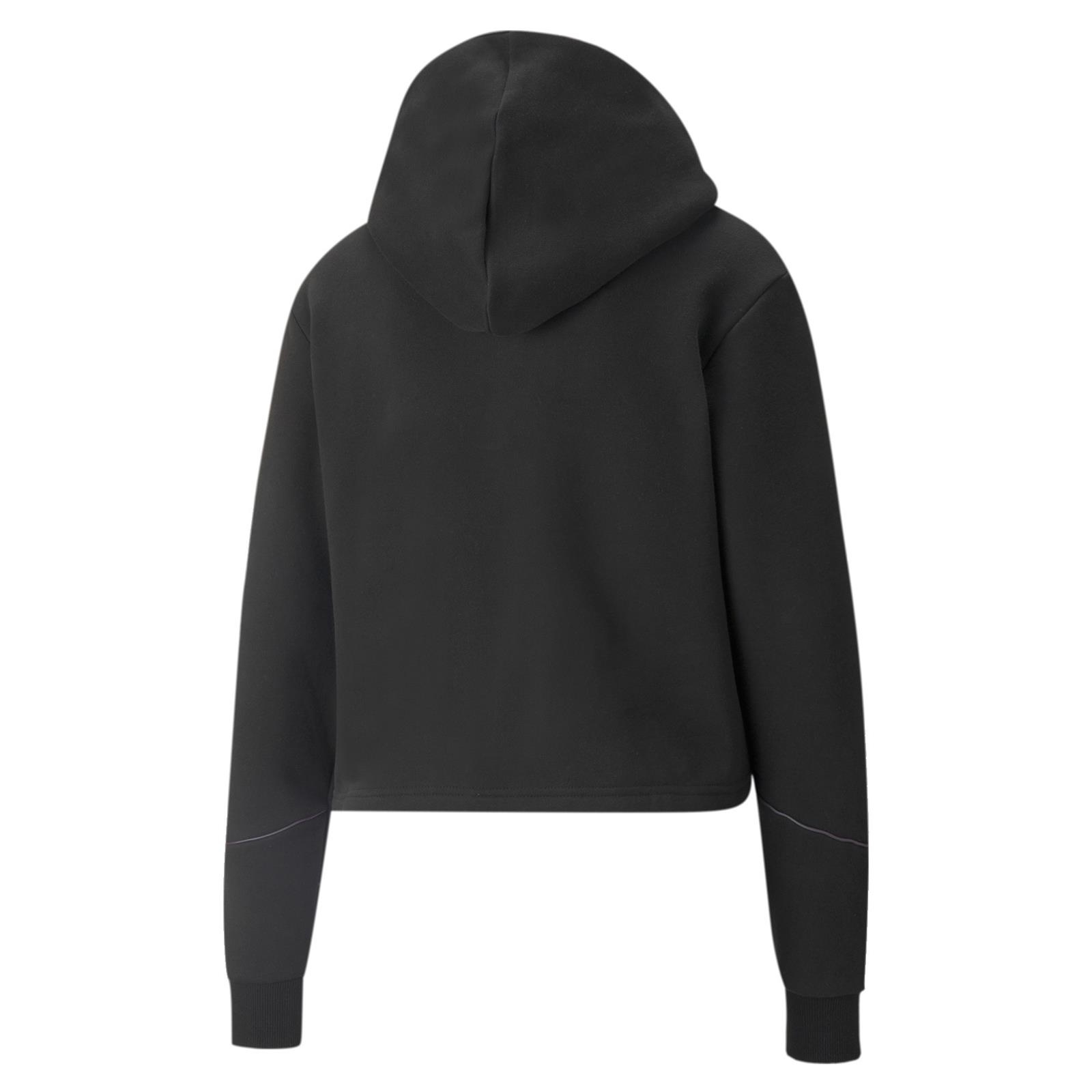 Bluza z kapturem damska Puma Cyber Cropped czarna 84818001