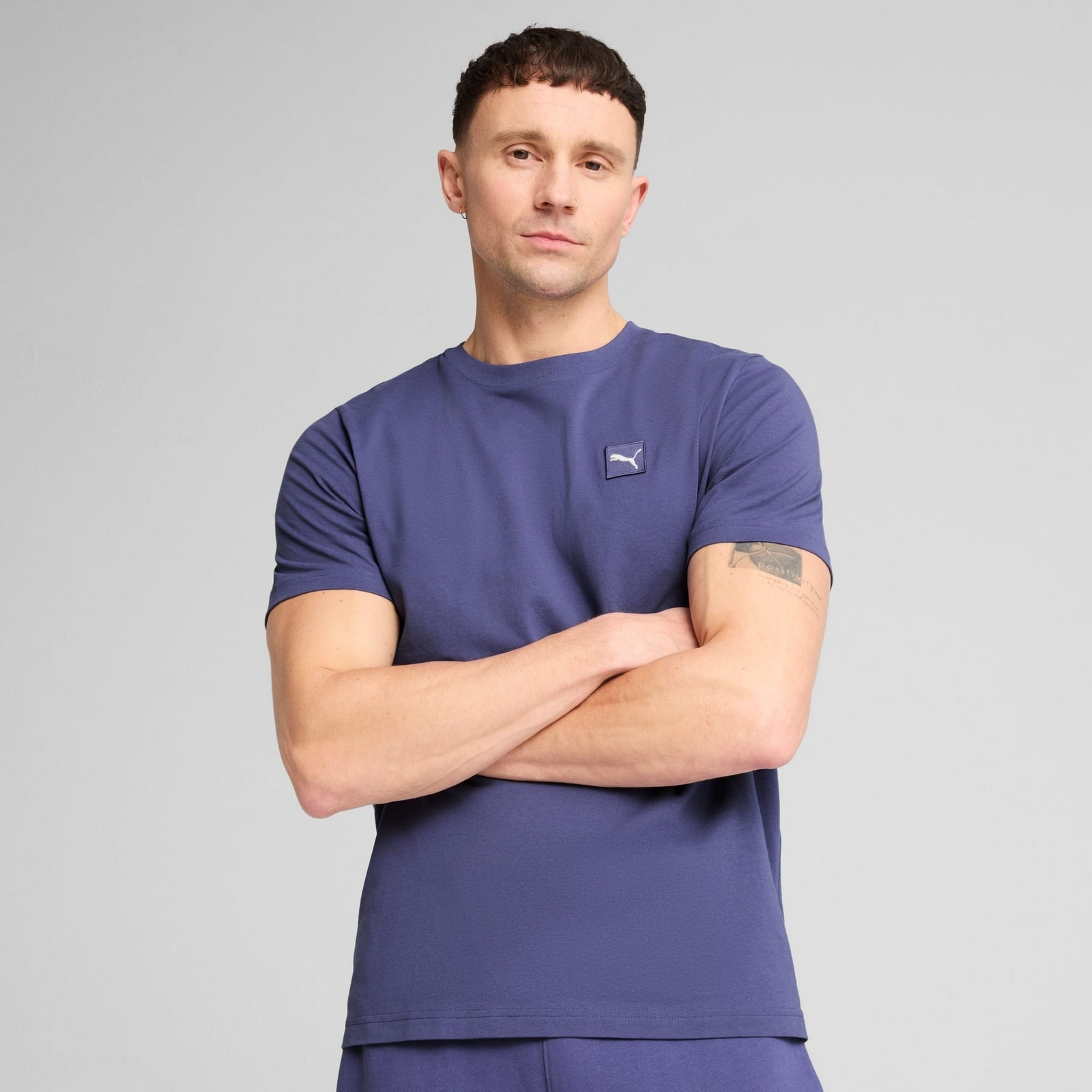 Koszulka m�ska Puma ESS ELEVATED niebieska 68472646