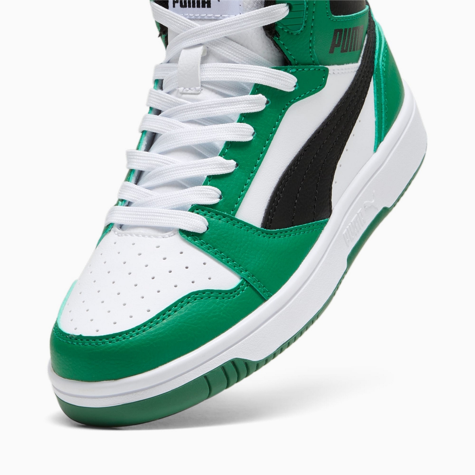Buty sportowe dzieci�ce Puma REBOUND V6 MID JR zielone 39383110