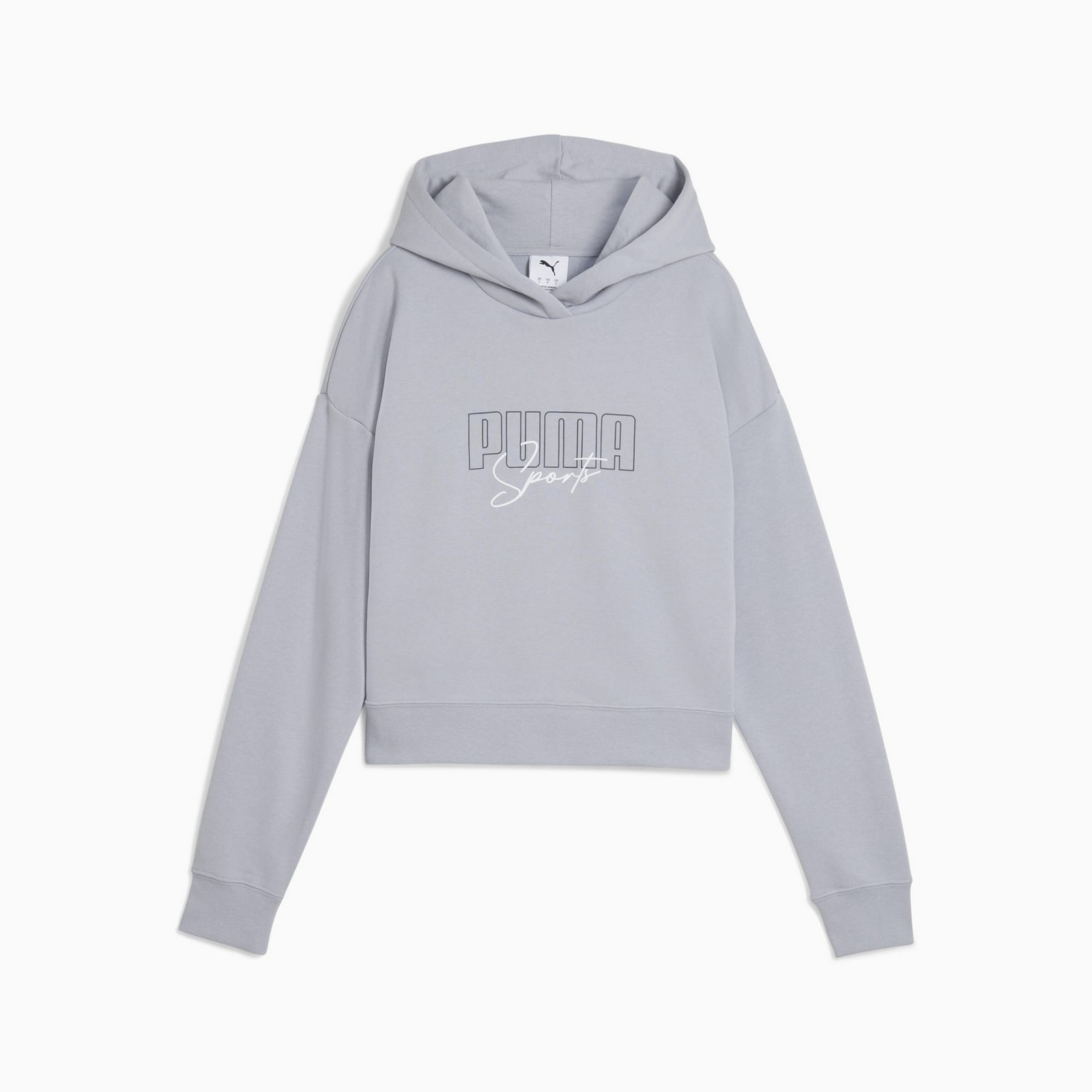 Bluza z kapturem damska Puma ELEVATED GRAPHIC CROPPED TR szara 68950020