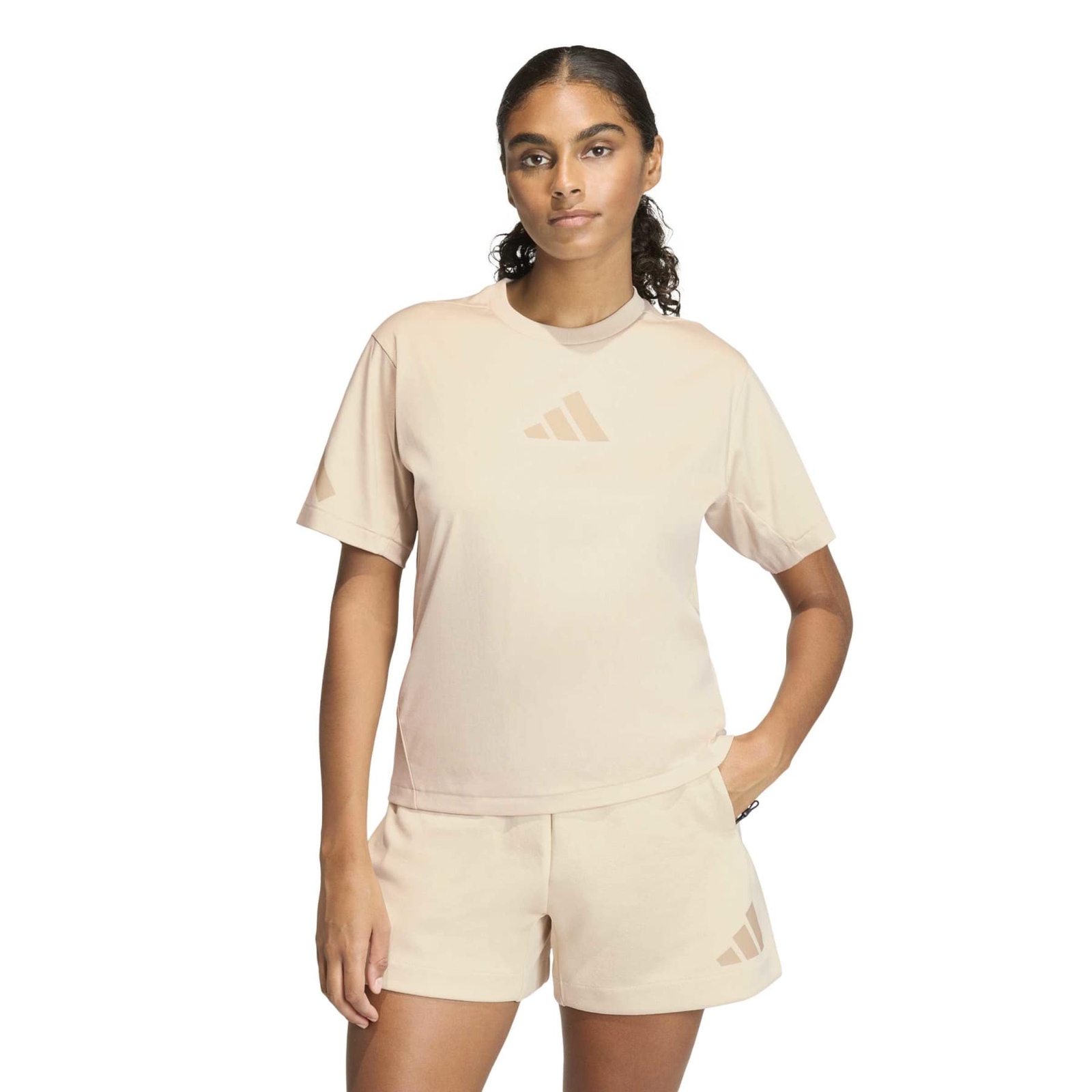 Koszulka damska adidas Z.N.E. be�owa KC7717