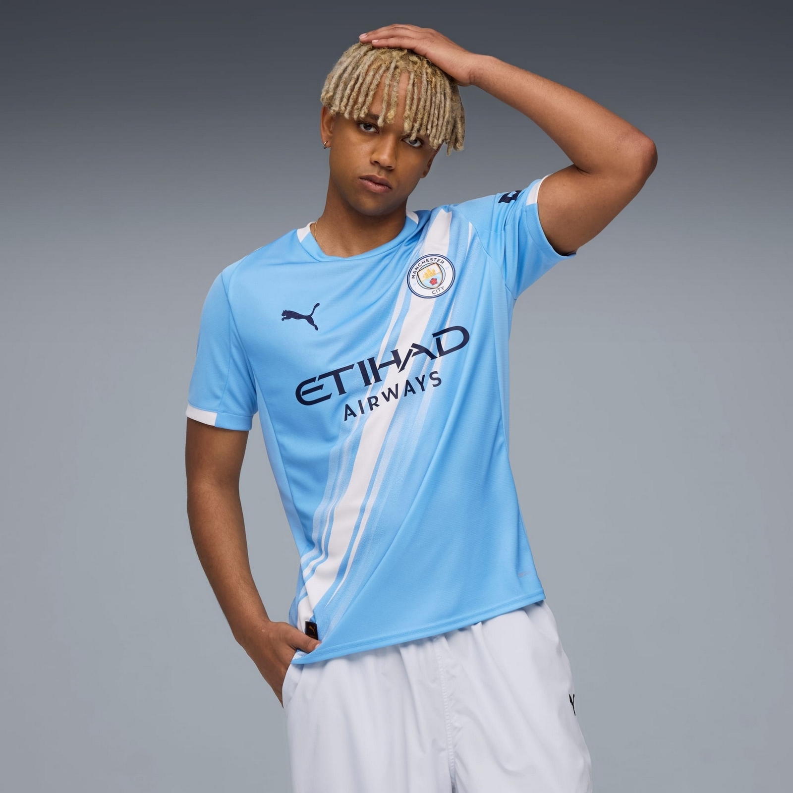 Koszulka mska Puma MCFC HOME JERSEY REPLICA niebieska 78033801