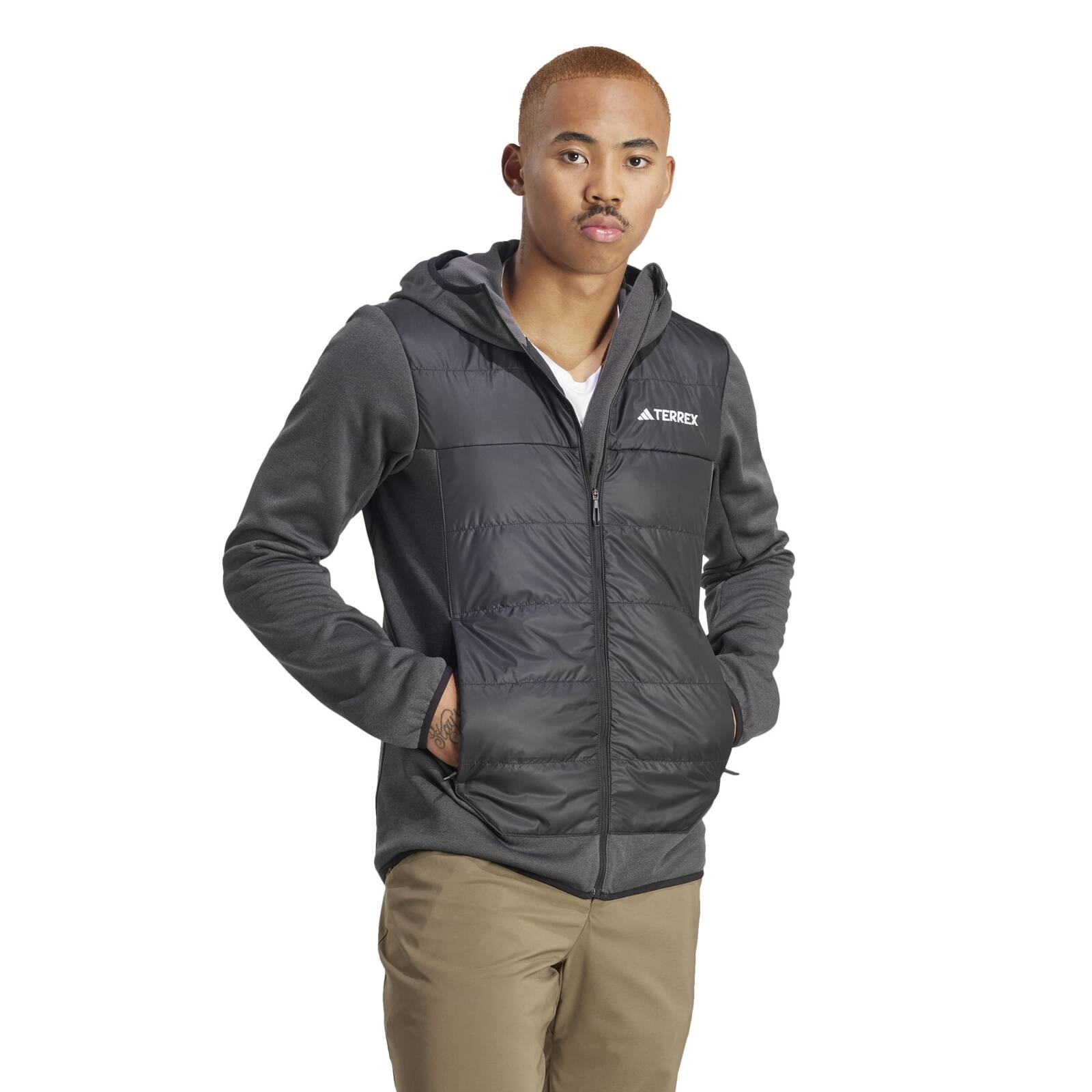 Kurtka z kapturem mska adidas TERREX MULTI HYBRID INSULATED czarna IR7883