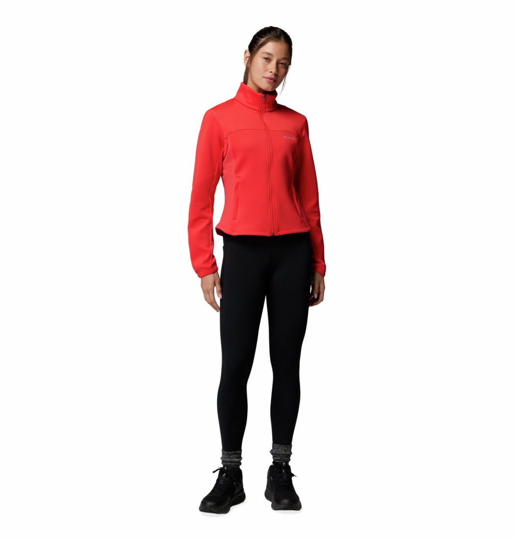 Bluza damska Columbia SLOAN CREST SPACER FLEECE FZ czerwona 2155781606