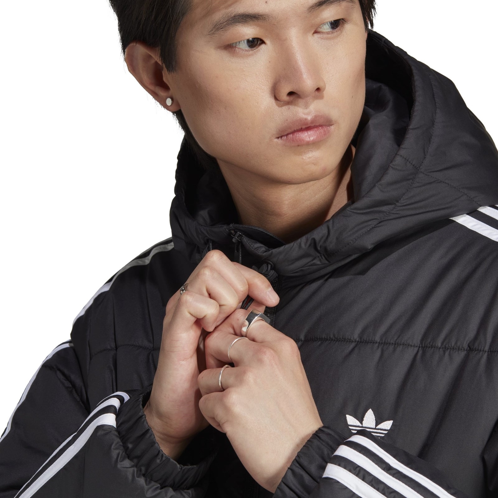 Kurtka z kapturem m�ska adidas ADICOLOR LONG czarna HZ0684