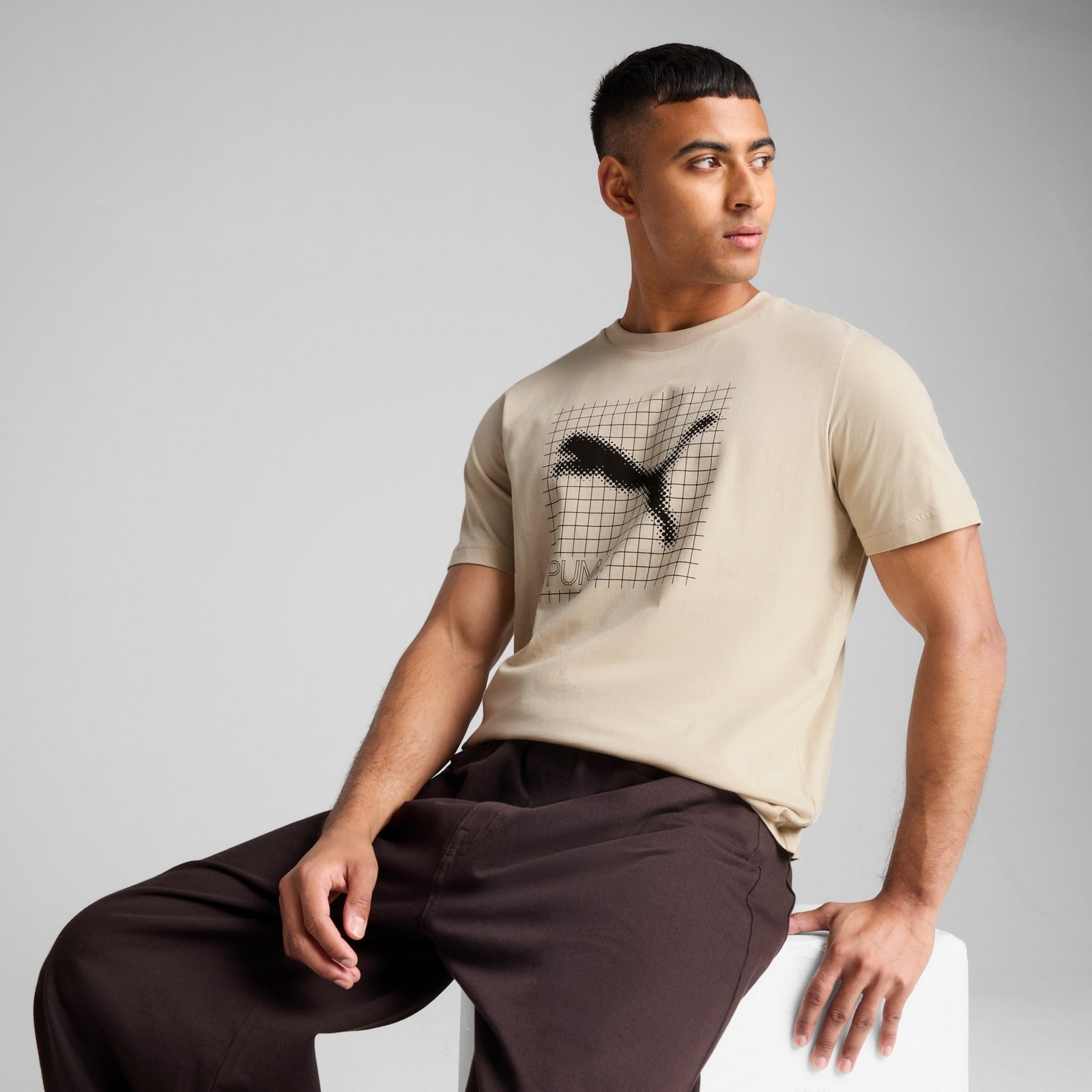Koszulka mska Puma PUMATECH GRAPHIC beowa 68460768