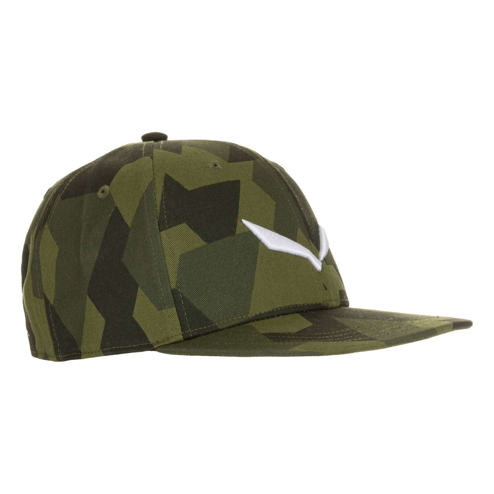Czapka z daszkiem unisex Salewa PUEZ CAMOU FLAT zielona 00-0000026482_5521