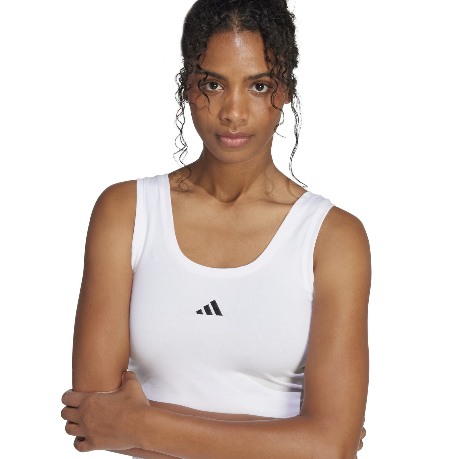 Top sportowy damski adidas ESSENTIALS SMALL LOGO biay JD0545