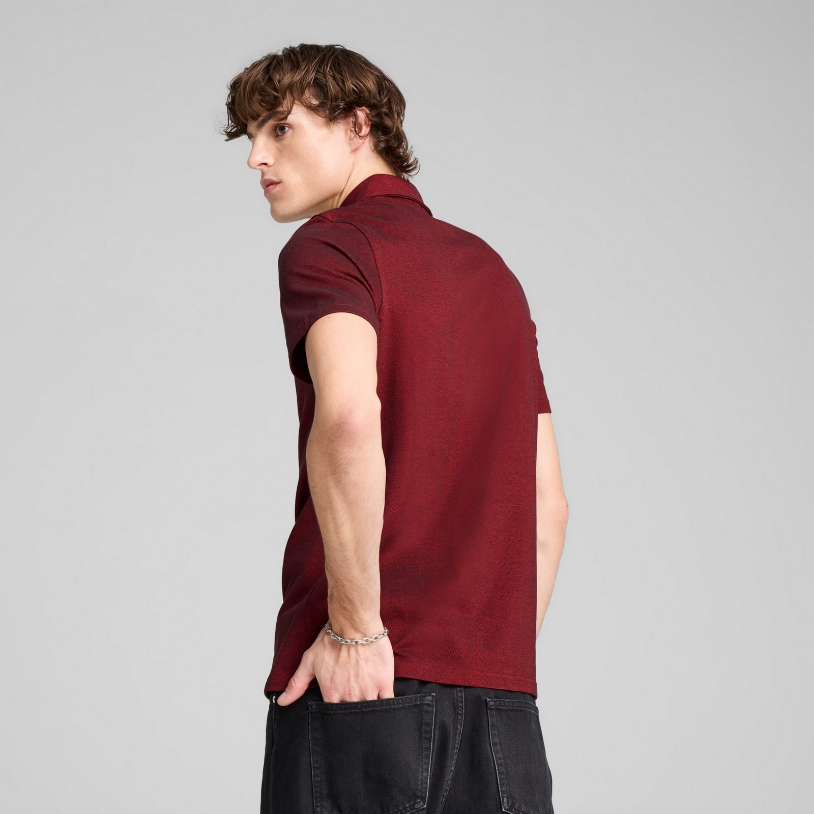 Koszulka polo m�ska Puma FERRARI RACE 2 TONE czerwona 63018602