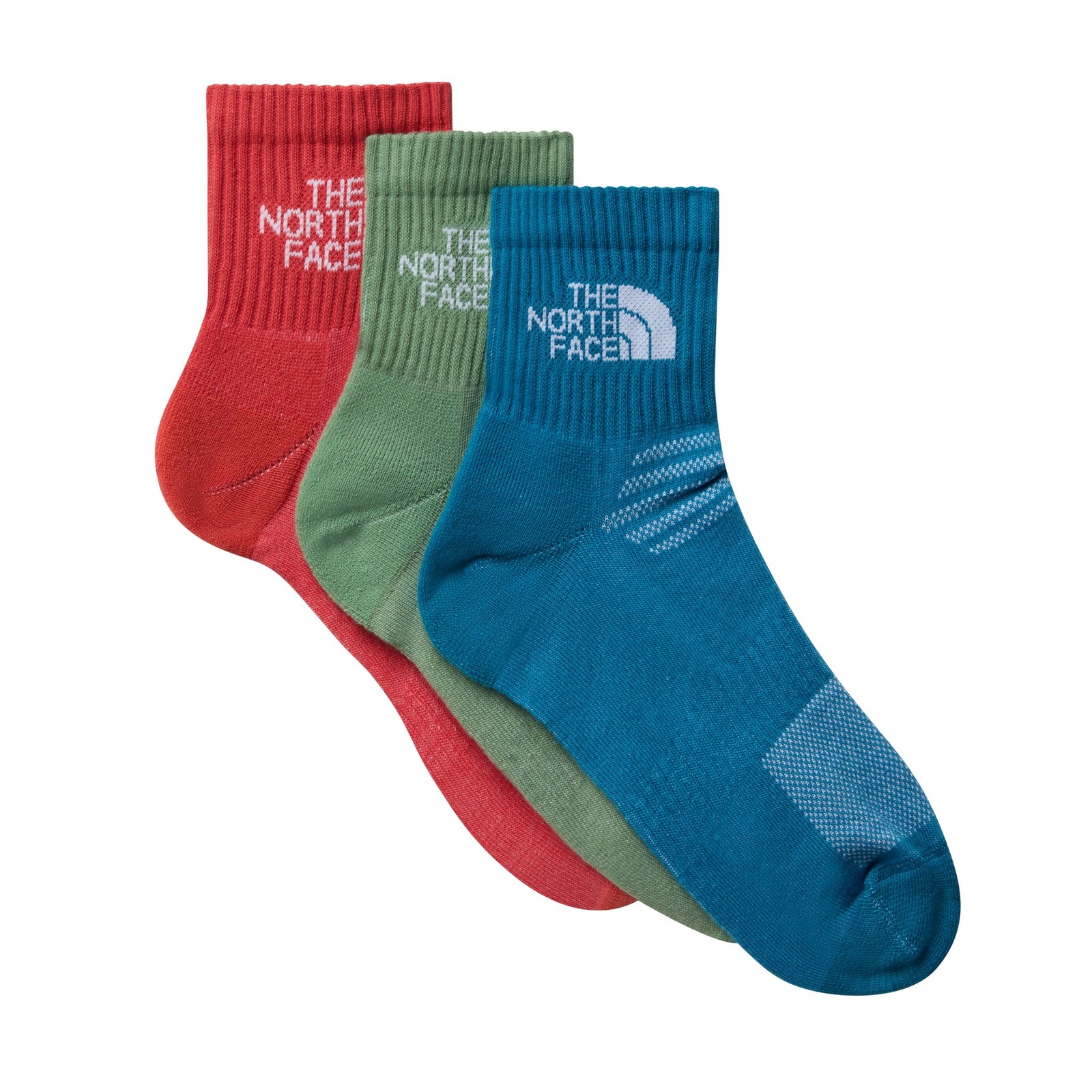 Skarpety unisex The North Face MULTI SPORT CUSH QUARTER 3-PACK wielokolorowe NF0A882GFTI