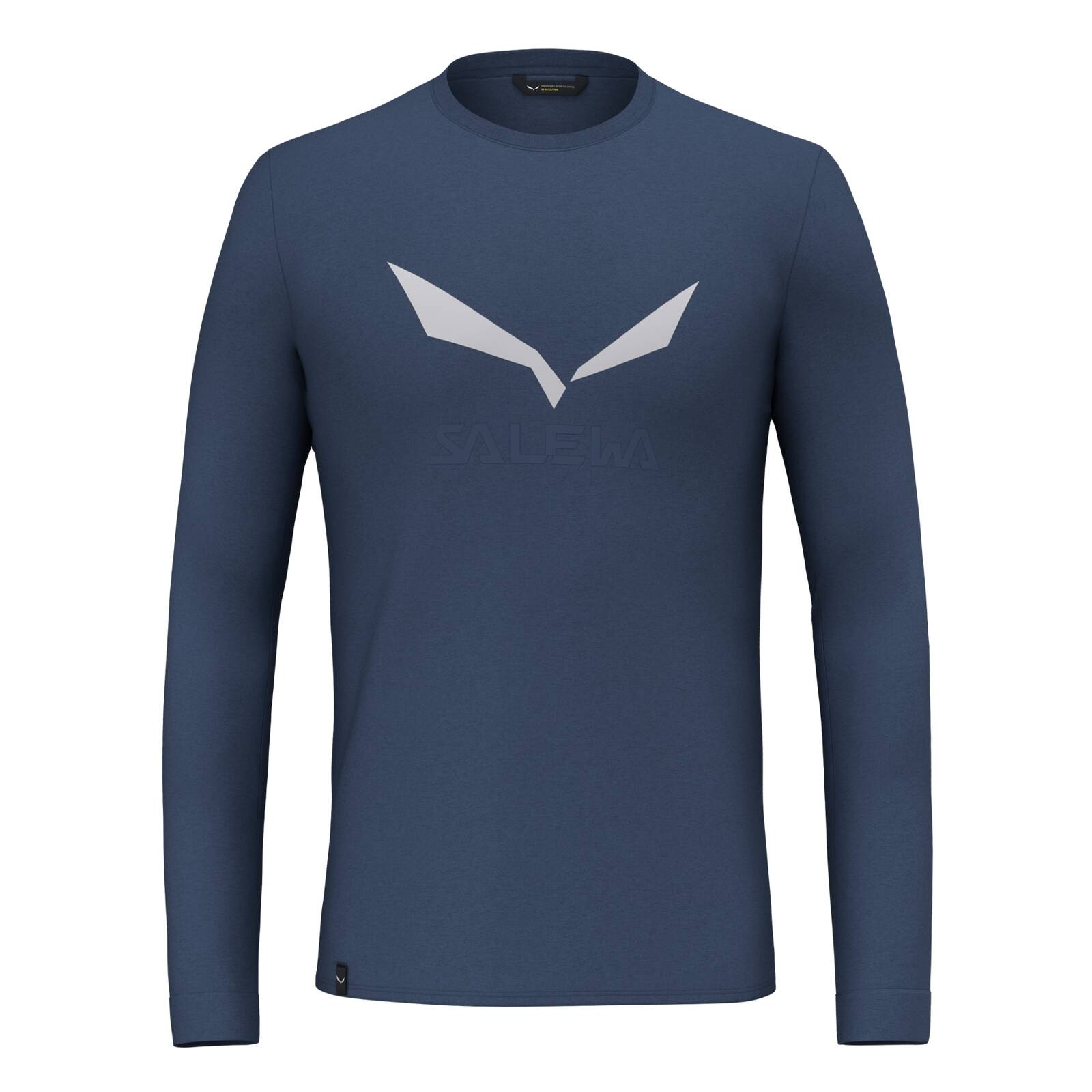 Longsleeve trekkingowy mski Salewa SOLIDLOGO DRY granatowy 00-0000027340_8670