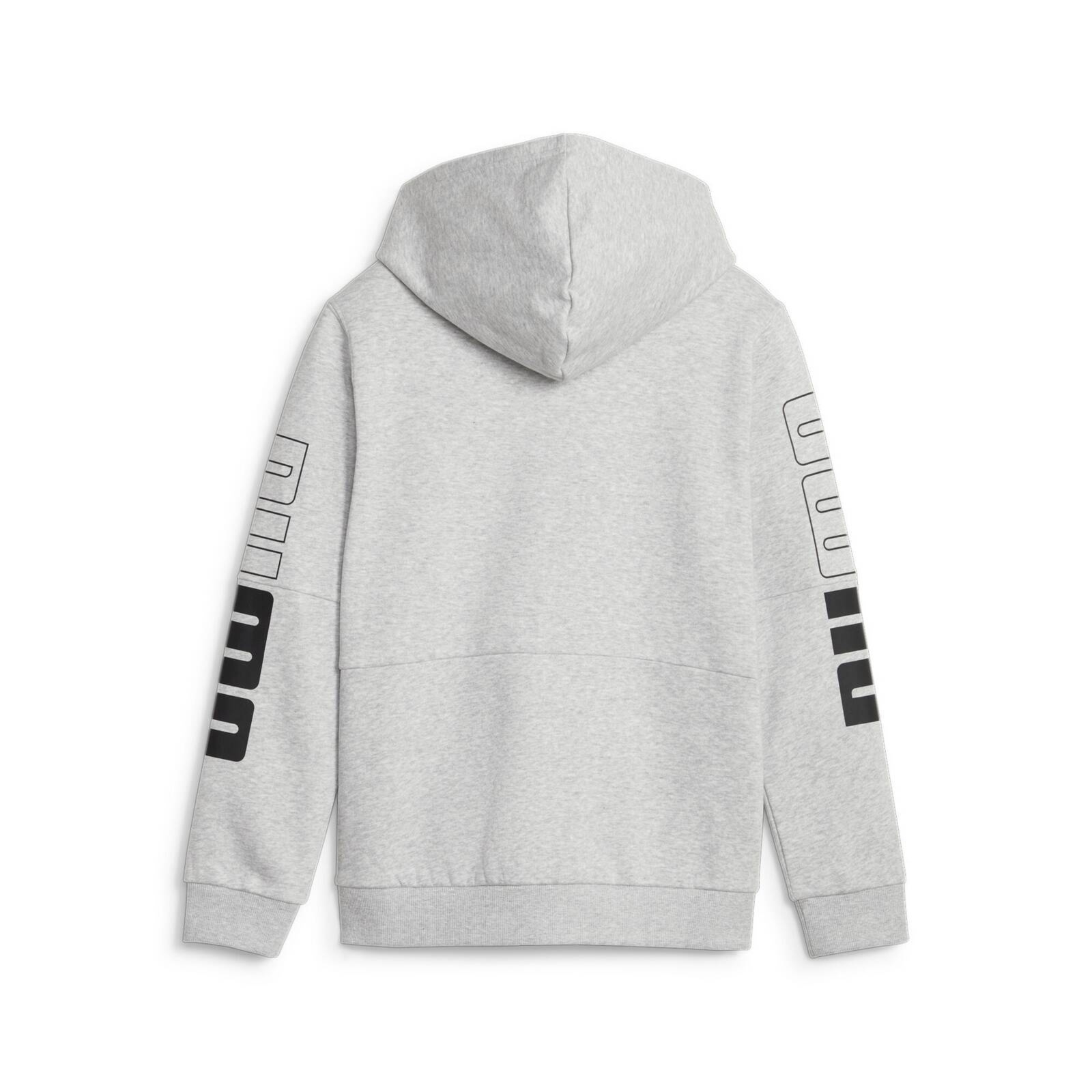 Bluza z kapturem ch�opi�ca Puma POWER COLORBLOCK FZ FL szara 67634604