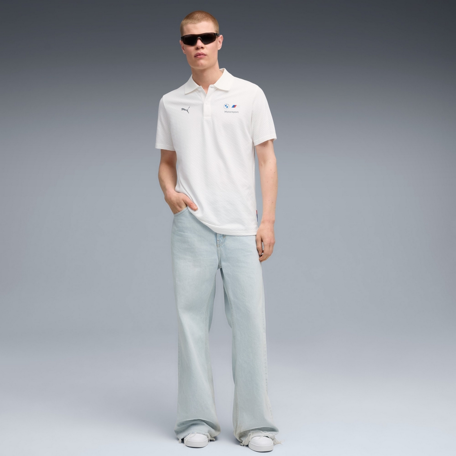 Koszulka polo m�ska Puma BMW MMS JAQUARD bia�a 63291602