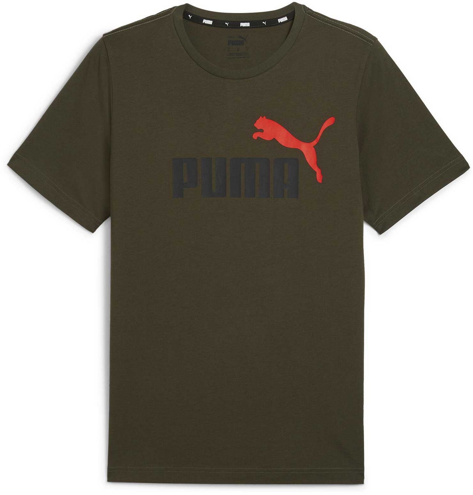 Koszulka mska Puma ESS+ 2 COL LOGO zielona 58675976