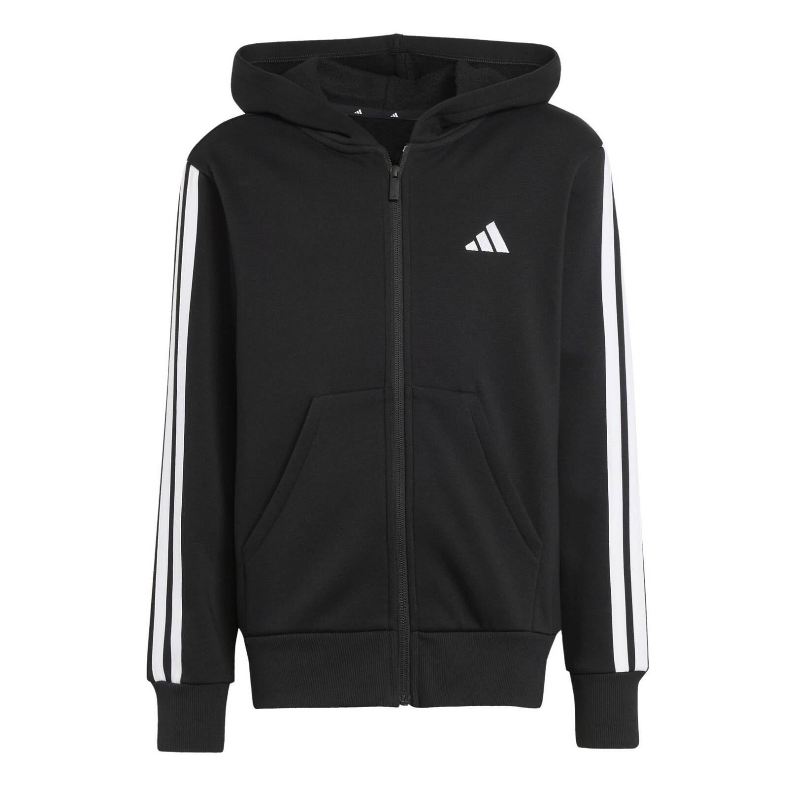 Bluza z kapturem dziecica adidas ESSENTIALS czarna JD6494