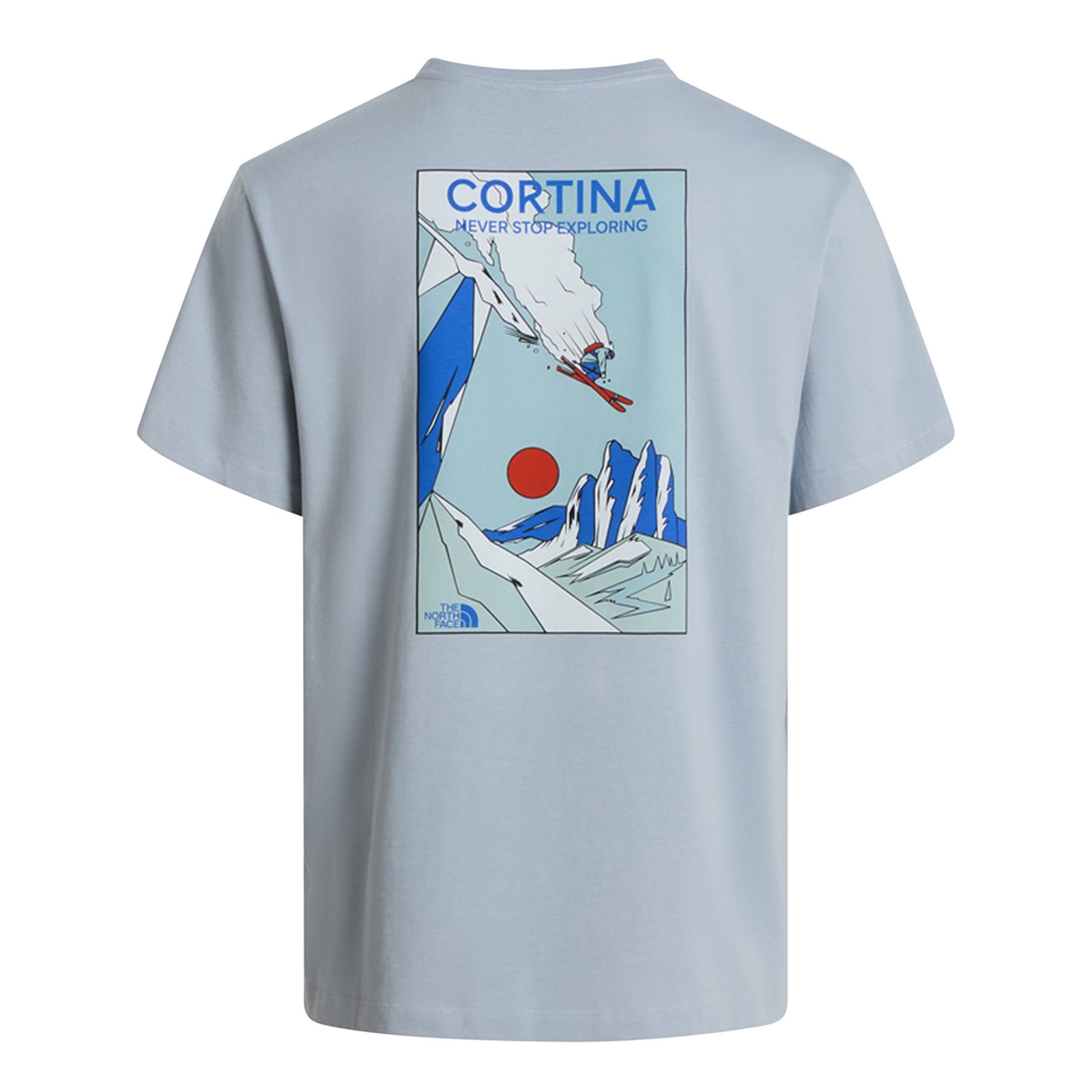 Koszulka m�ska The North Face MOUNTAIN CELEBRATION REGULAR niebieska NF0A8G9ZFM2