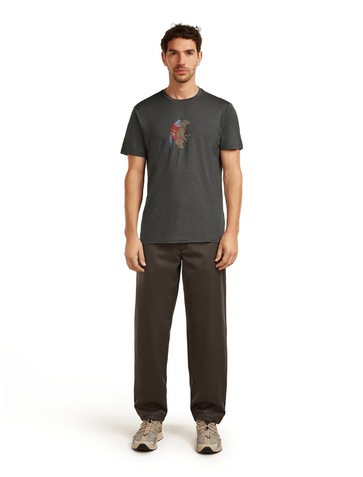 Koszulka męska Icebreaker MER 150 TECH LITE szara IB0A57FU0A1