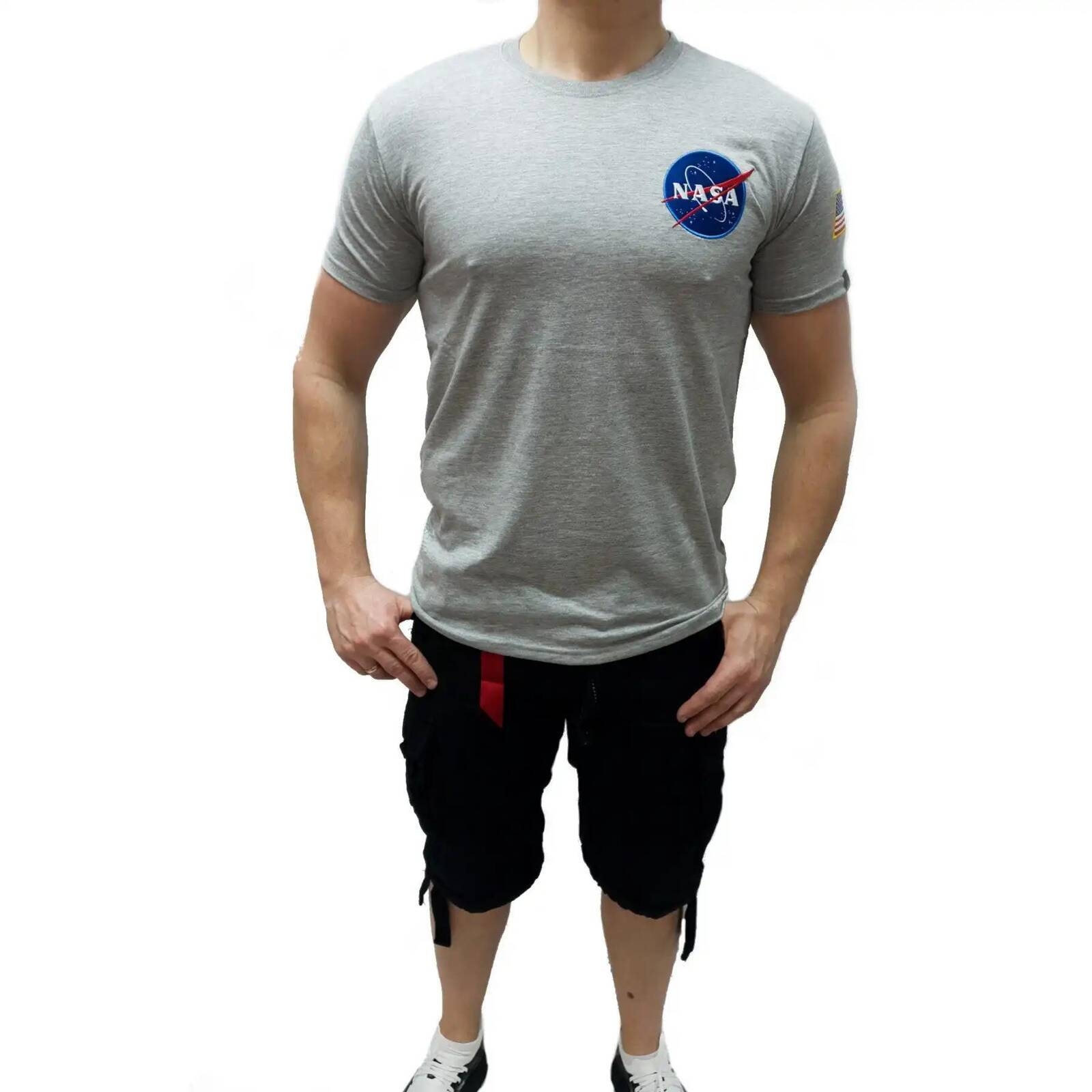 Koszulka mska Alpha Industries SPACE SHUTTLE szara 176507-17