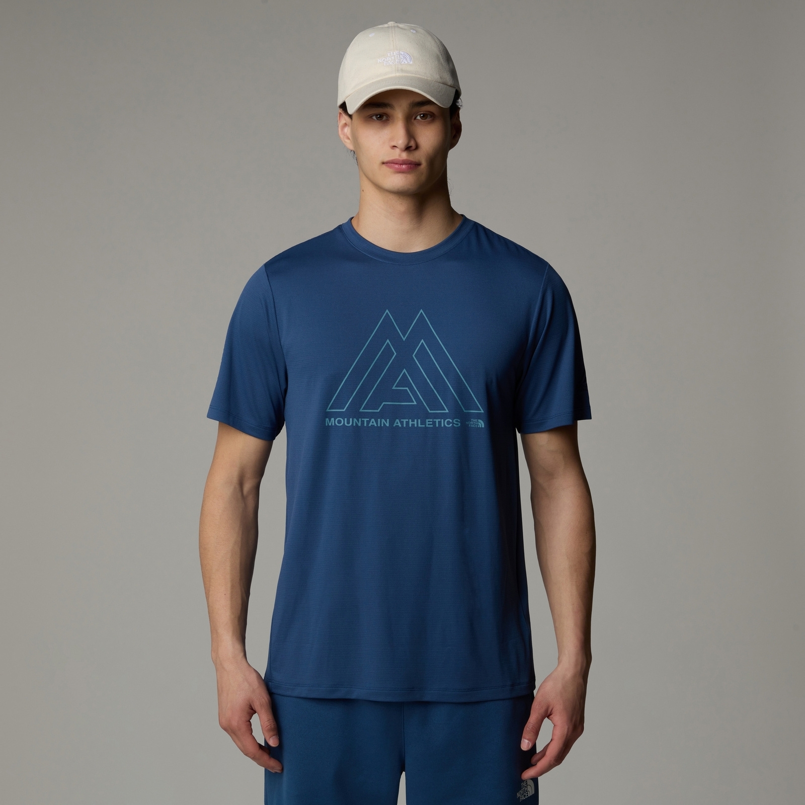 Koszulka treningowa męska The North Face MOUNTAIN ATHLETICS 24/7 granatowa NF0A893ZHDC
