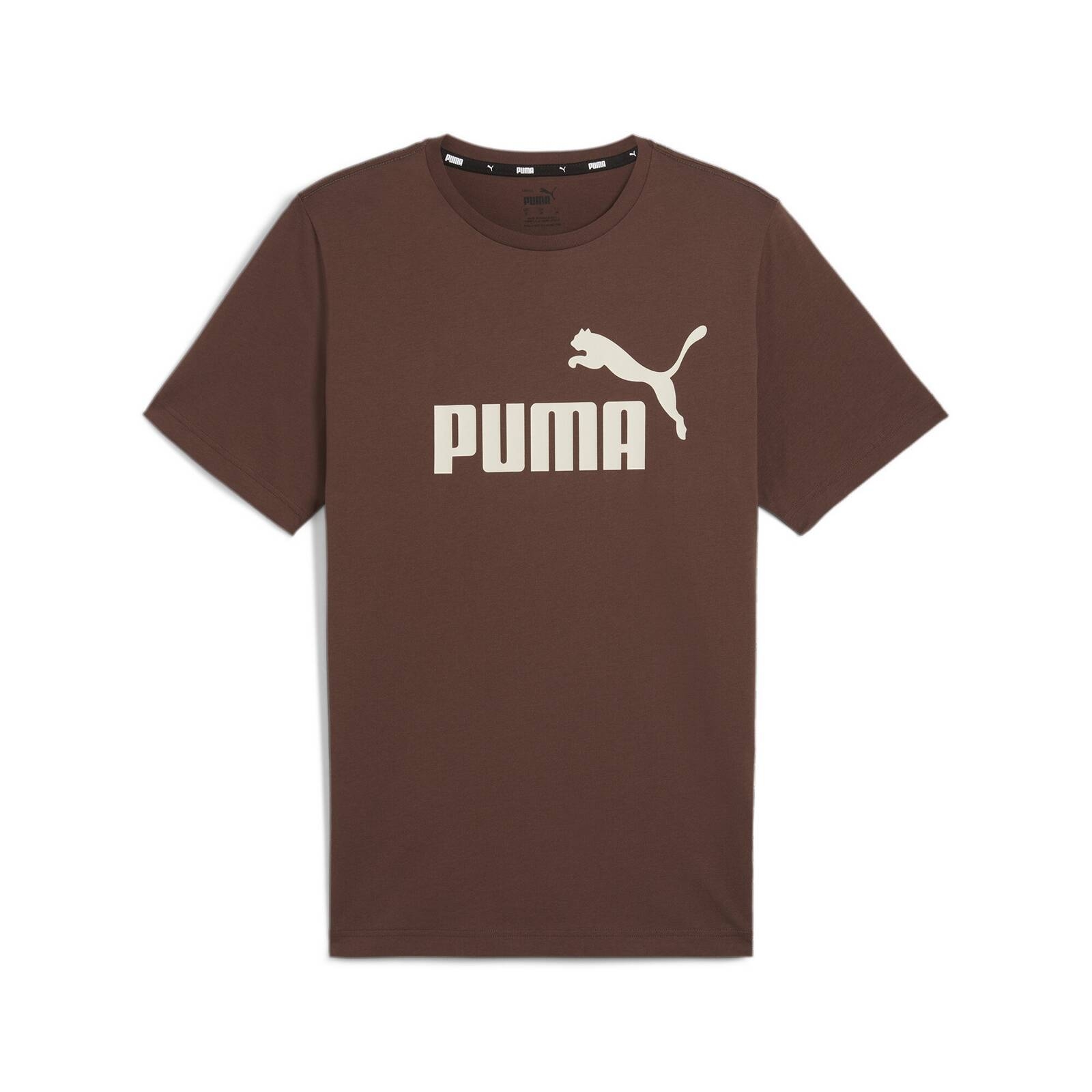 Koszulka mska Puma ESS LOGO brzowa 58666734