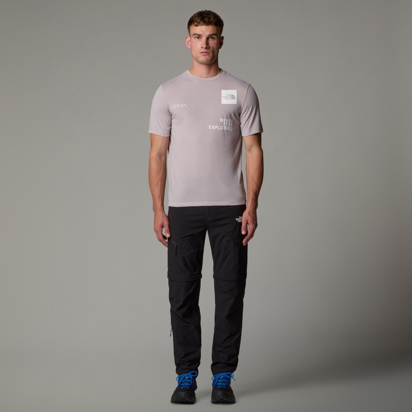 Koszulka treningowa męska The North Face MOUNTAIN FOUNDATION szara NF0A8BQX1OA