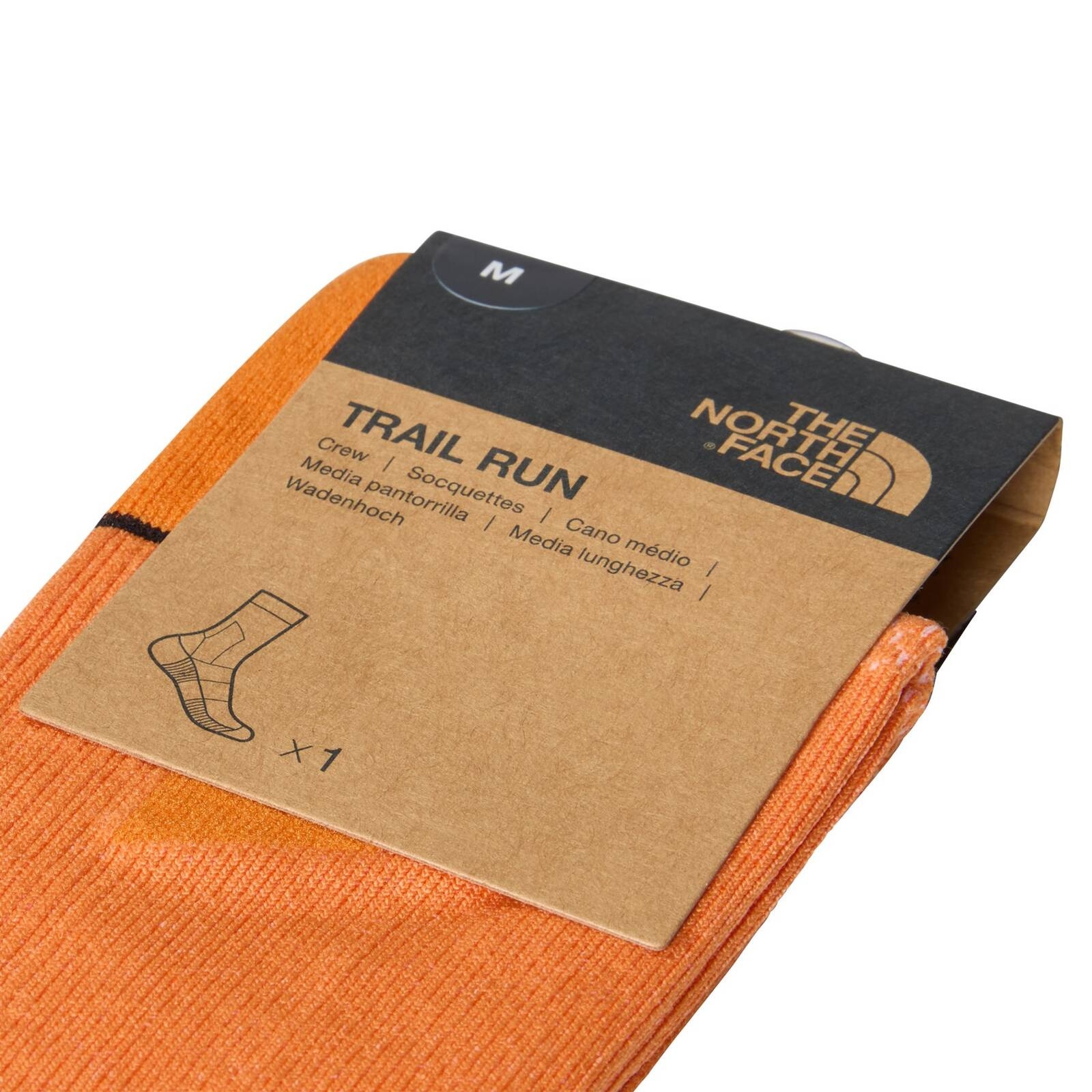 Skarpety do biegów trailowych unisex The North Face TRAIL RUN CREW pomarańczowe NF0A882FTNI