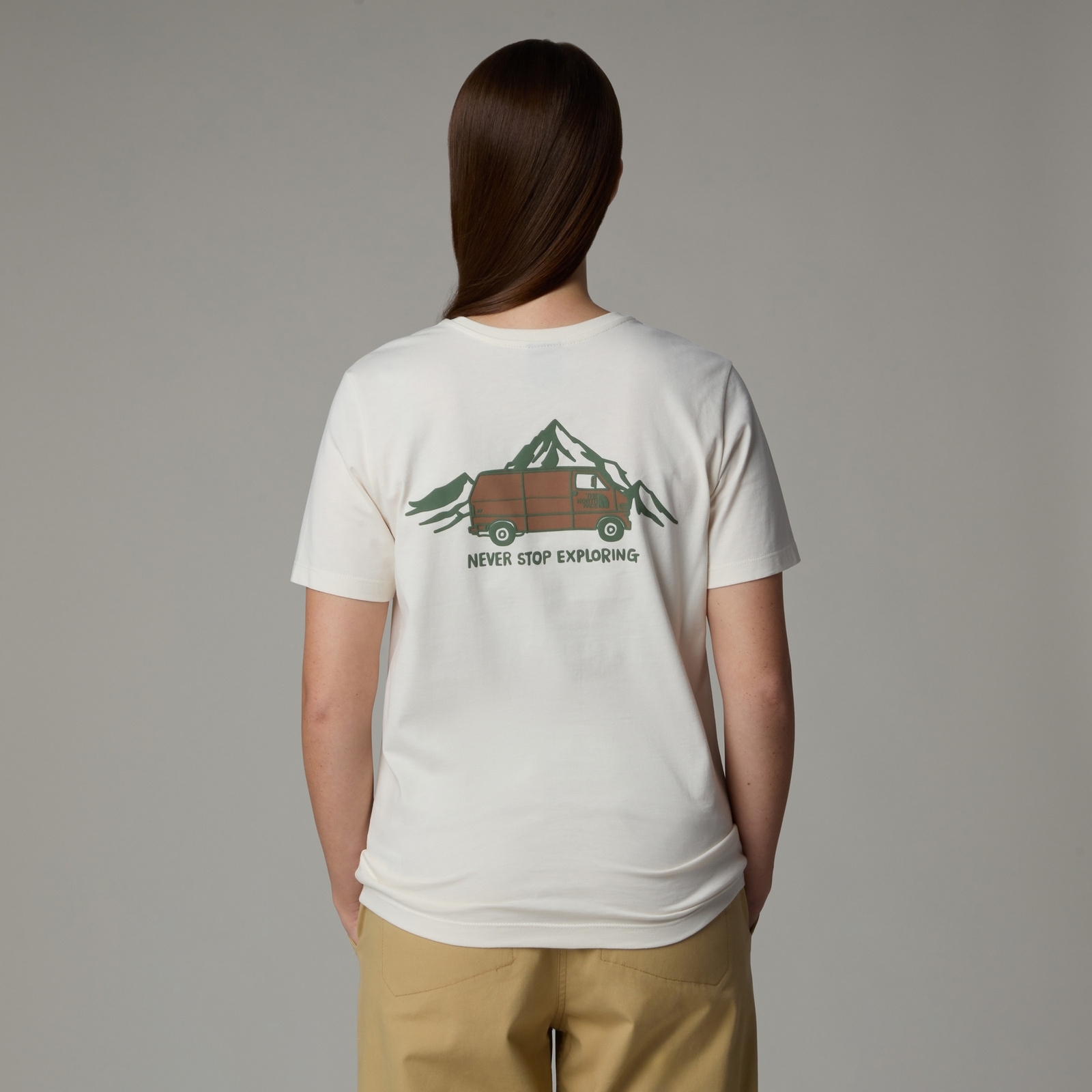 Koszulka damska The North Face OUTDOOR GRAPHIC beżowa NF0A8C22QLI