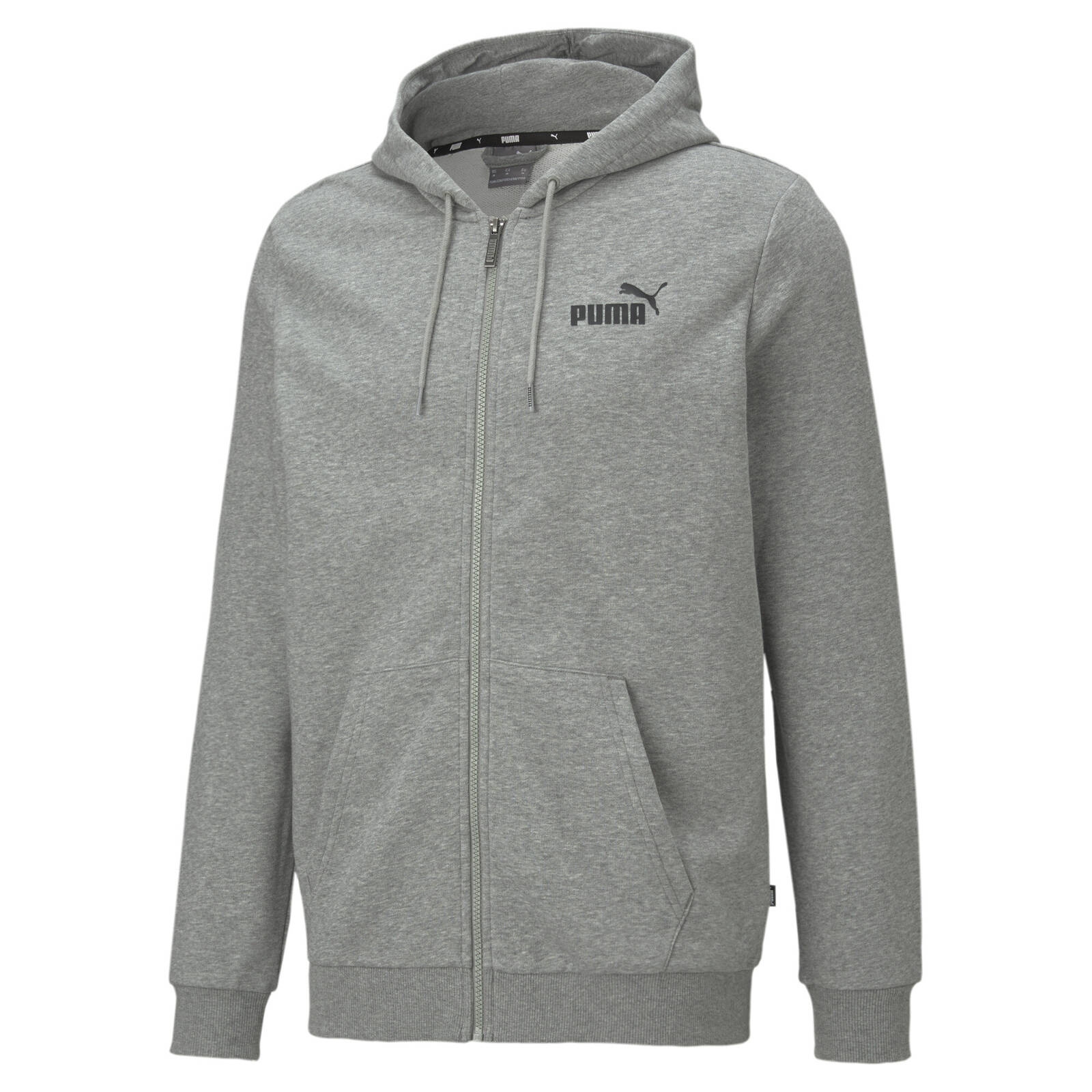 Bluza z kapturem mska Puma ESS SMALL LOGO FZ szara 58670403