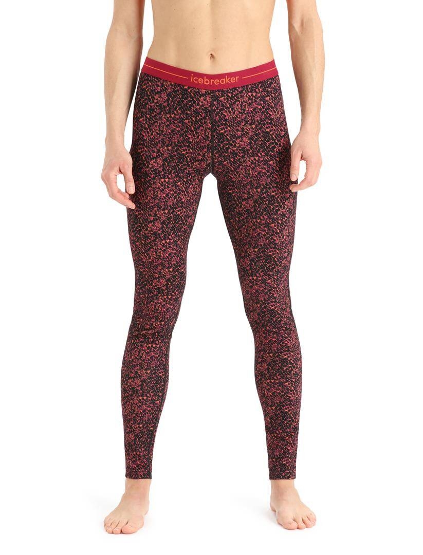 Legginsy termiczne damskie Icebreaker 200 OASIS bordowe IB0A56HY595