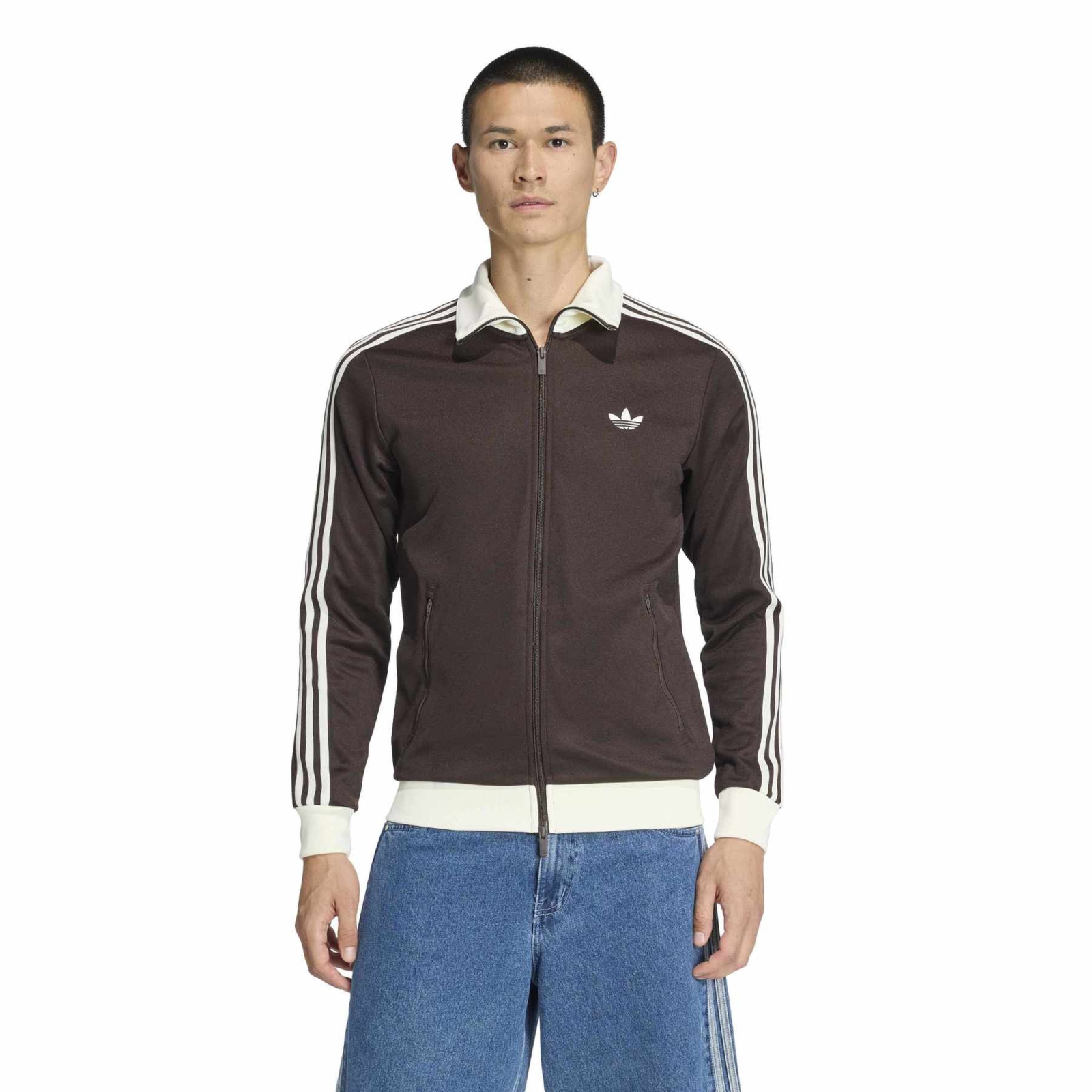 Bluza dresowa m�ska adidas BECKENBAUER br�zowa KE1665