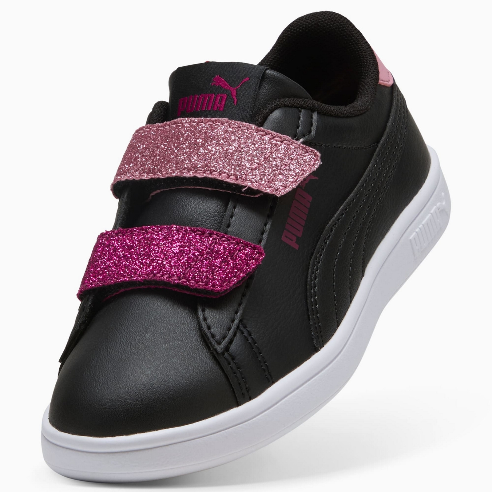 Buty sportowe dziewczce Puma SMASH 3.0 L GLITTER VELCRO V PS czarne 39560907