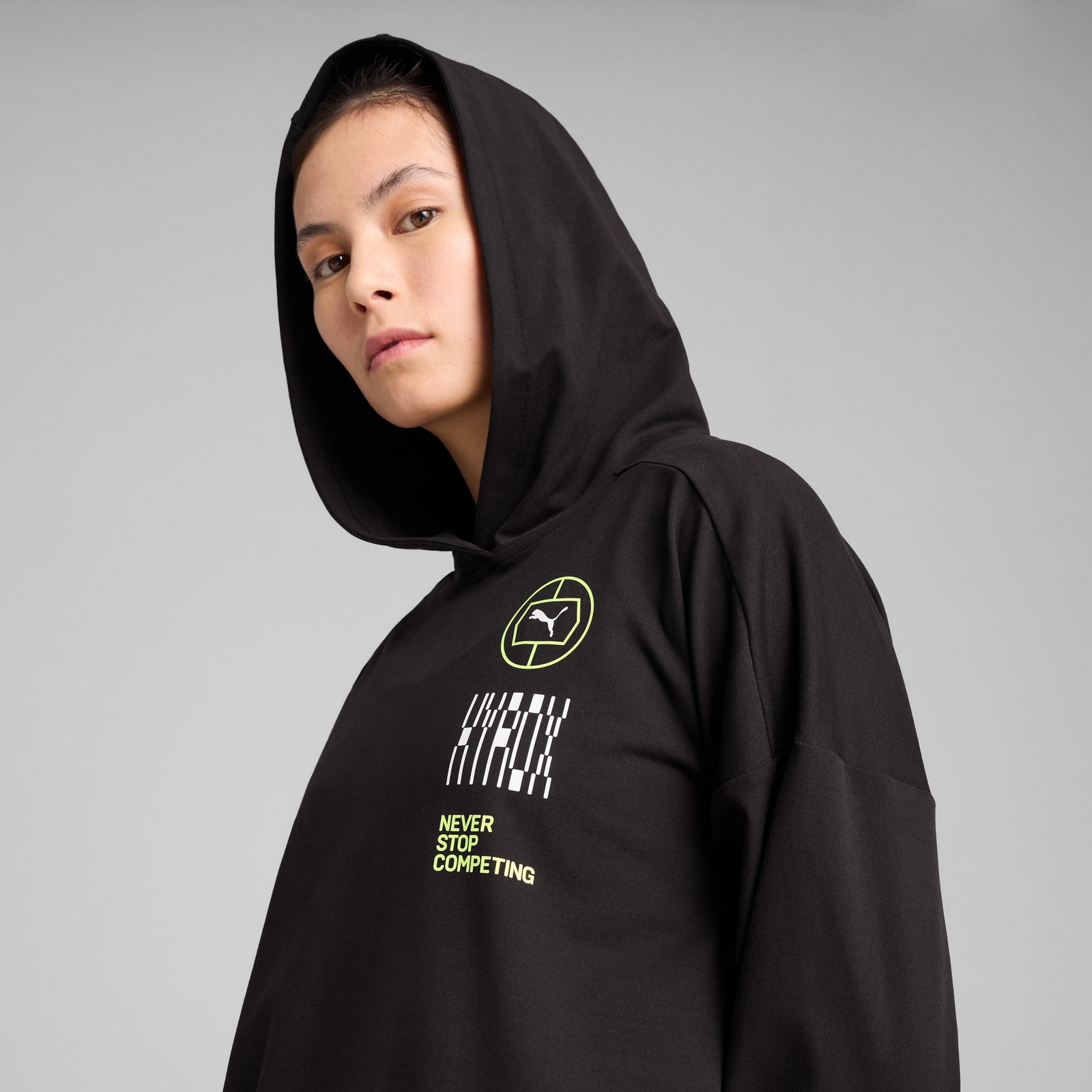 Bluza z kapturem damska Puma X HYROX CLOUDSPUN czarna 52690701