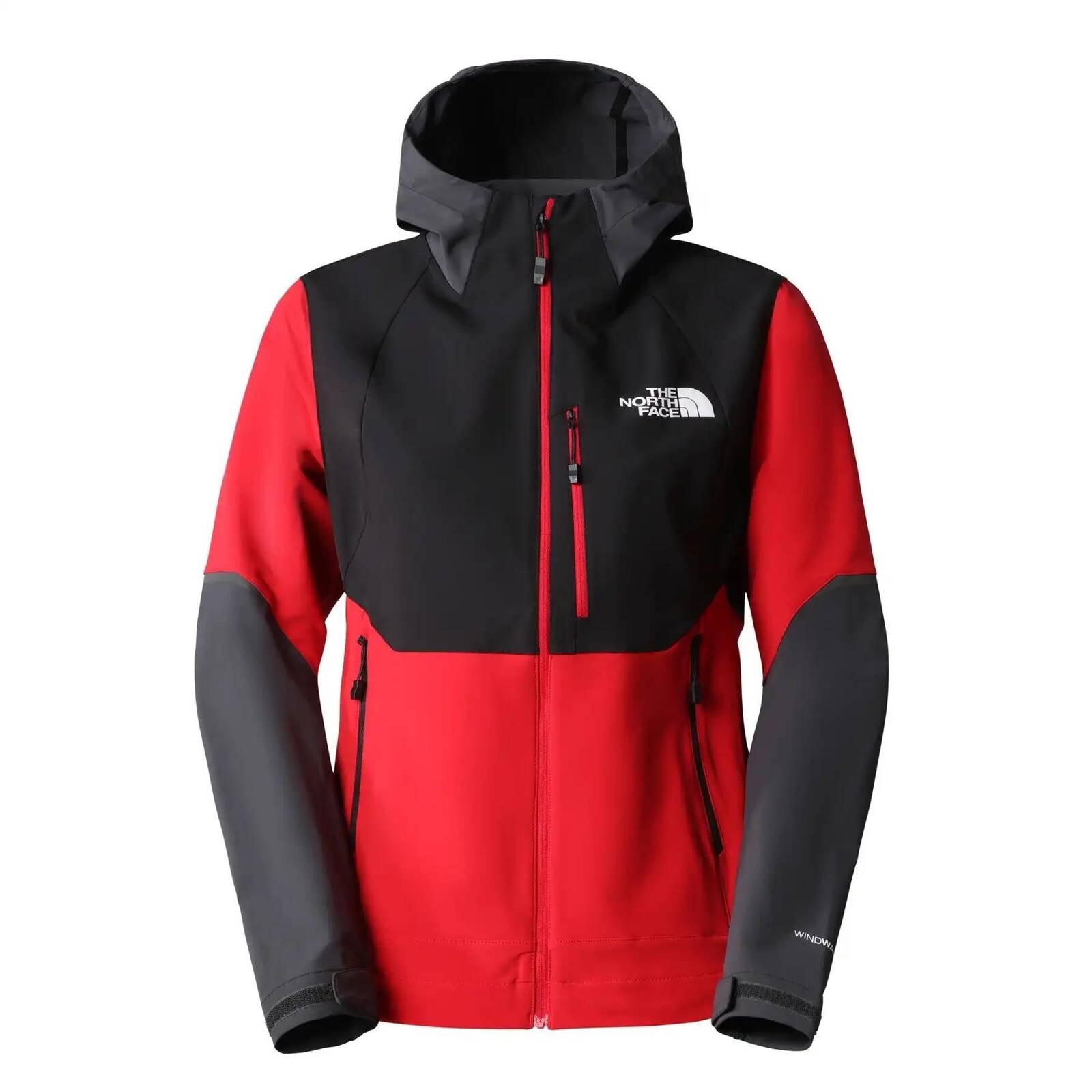 Kurtka narciarska damska The North Face DAWN TURN HYBRID SOFTSHELL czerwona NF0A7Z8UI10