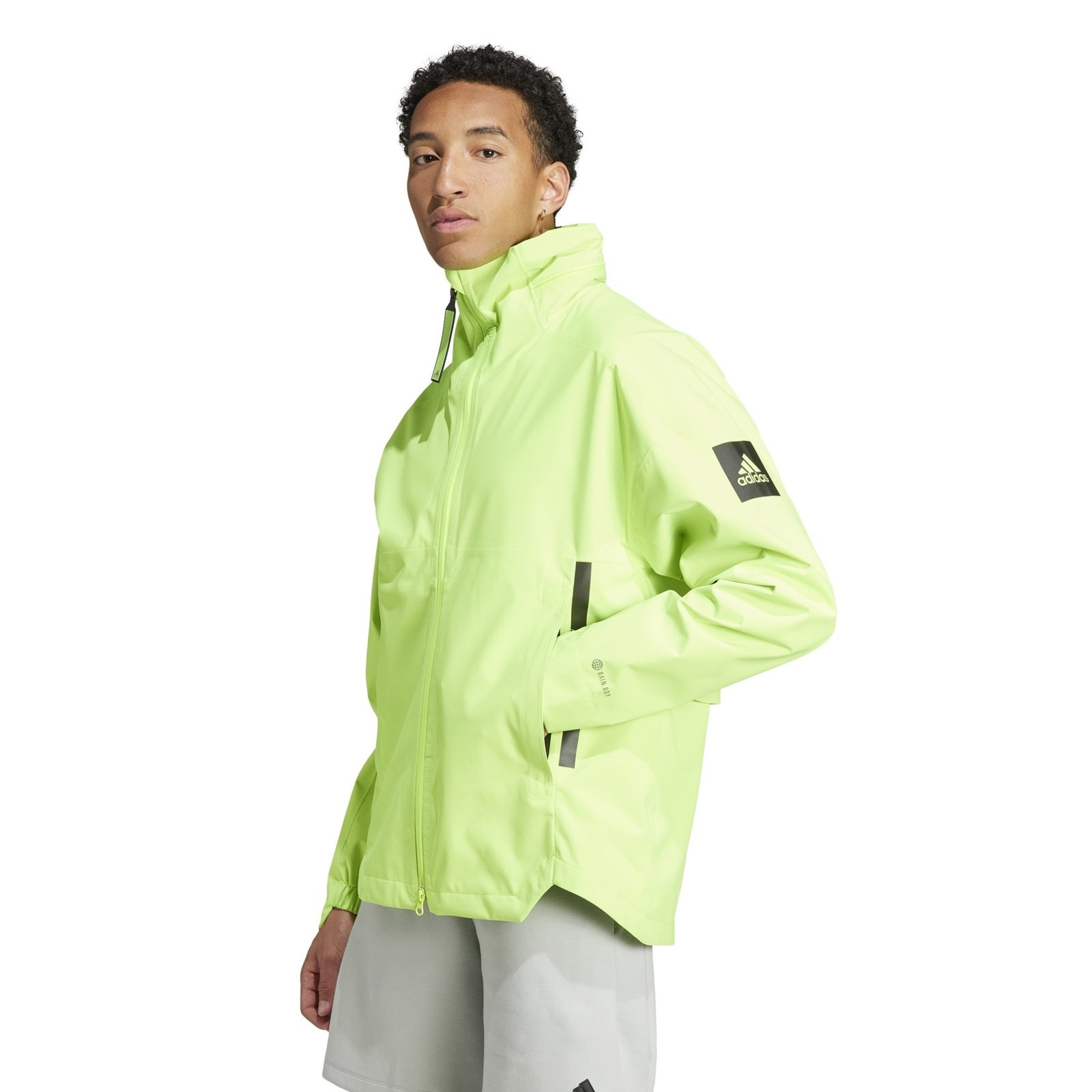 Kurtka z kapturem m�ska adidas MYSHELTER RAIN.RDY zielona IK3125