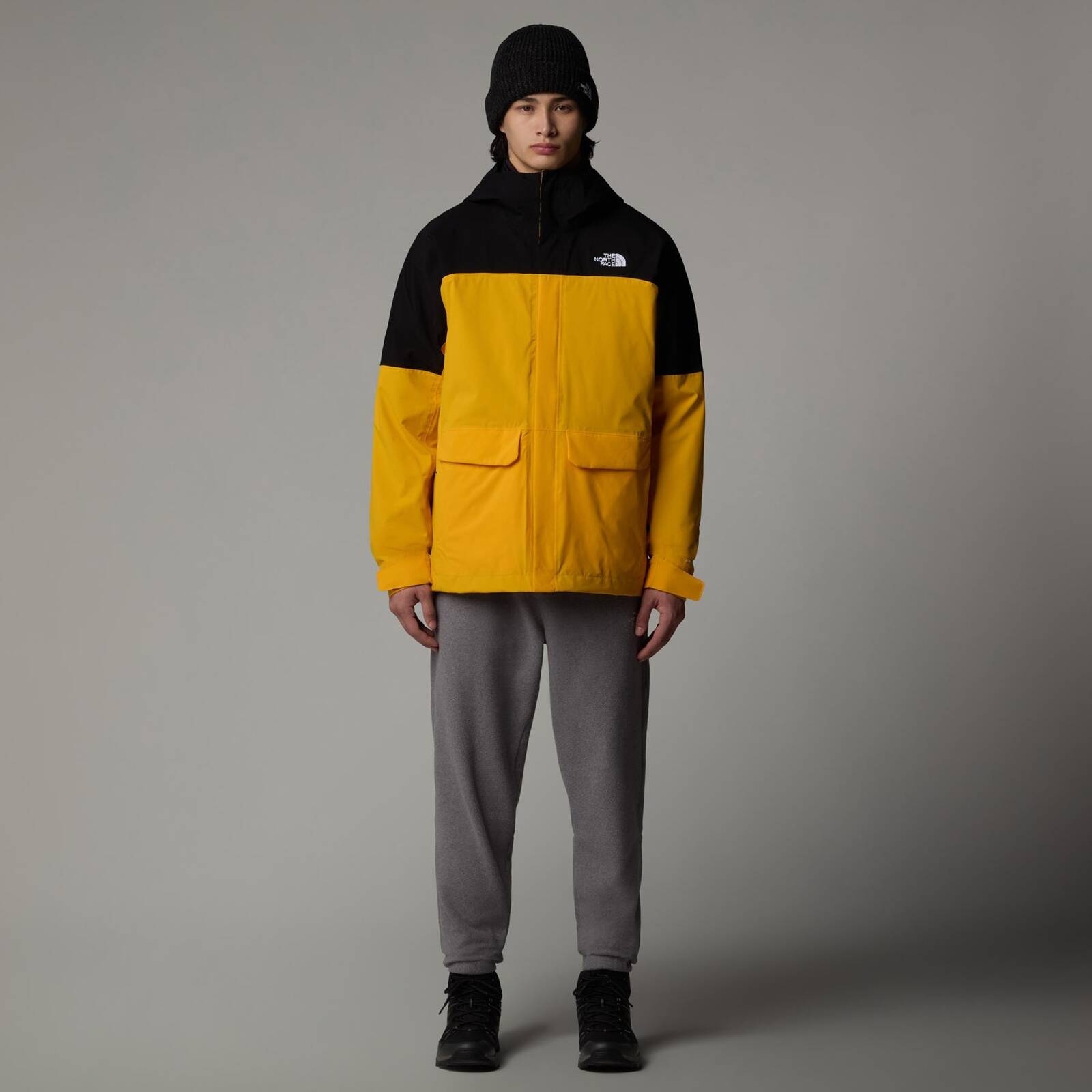 Parka wodoodporna męska The North Face MONO TRICLIMATE żółta NF0A88WAZU3