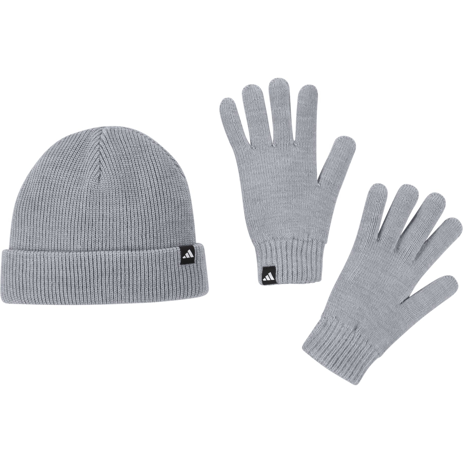 Komplet czapka i rękawiczki unisex adidas GLOVE + BEANIE szary KB7340