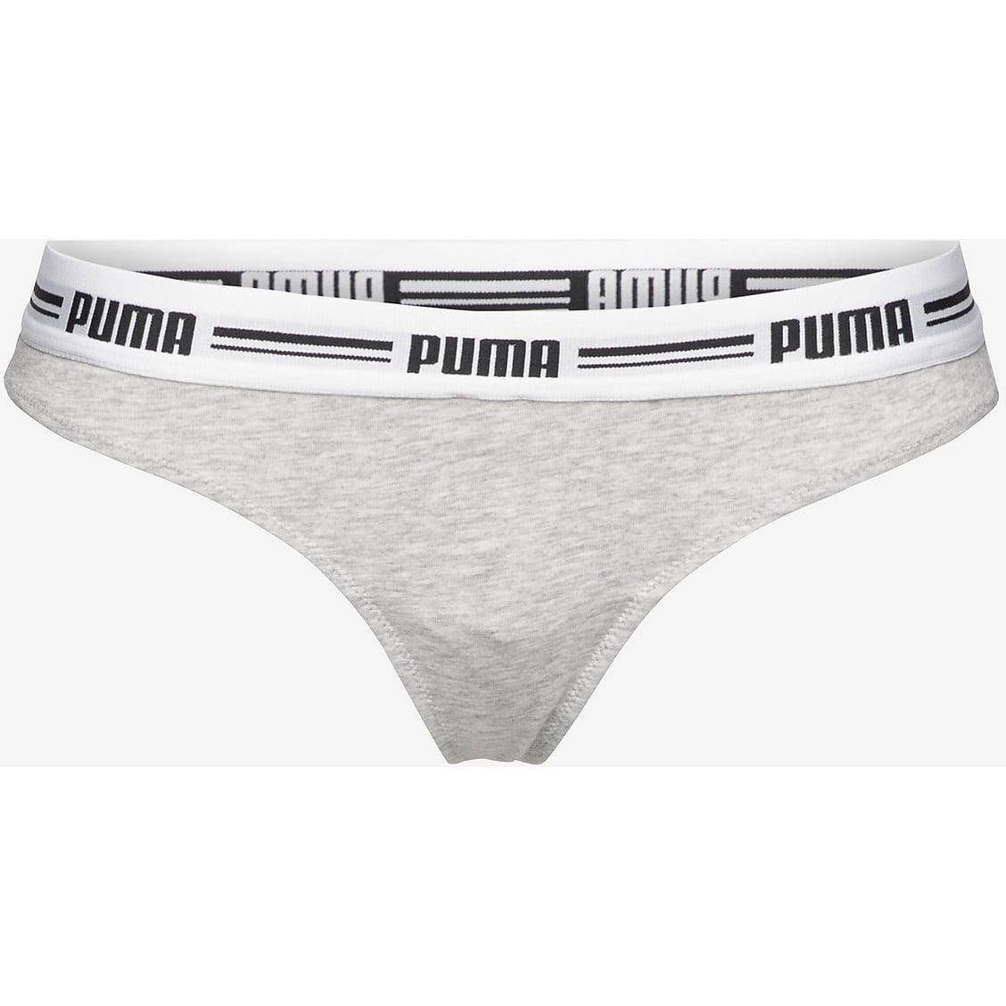 Majtki damskie Puma ICONIC STRING 2-PACK szare 90706704