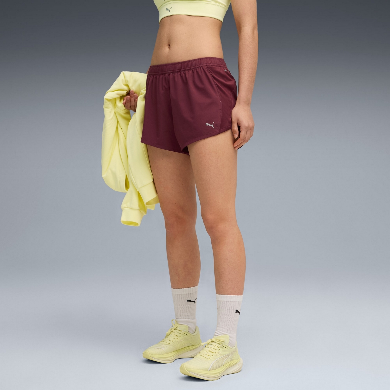 Szorty damskie Puma RUN VELOCITY 3'' bordowe 52658596