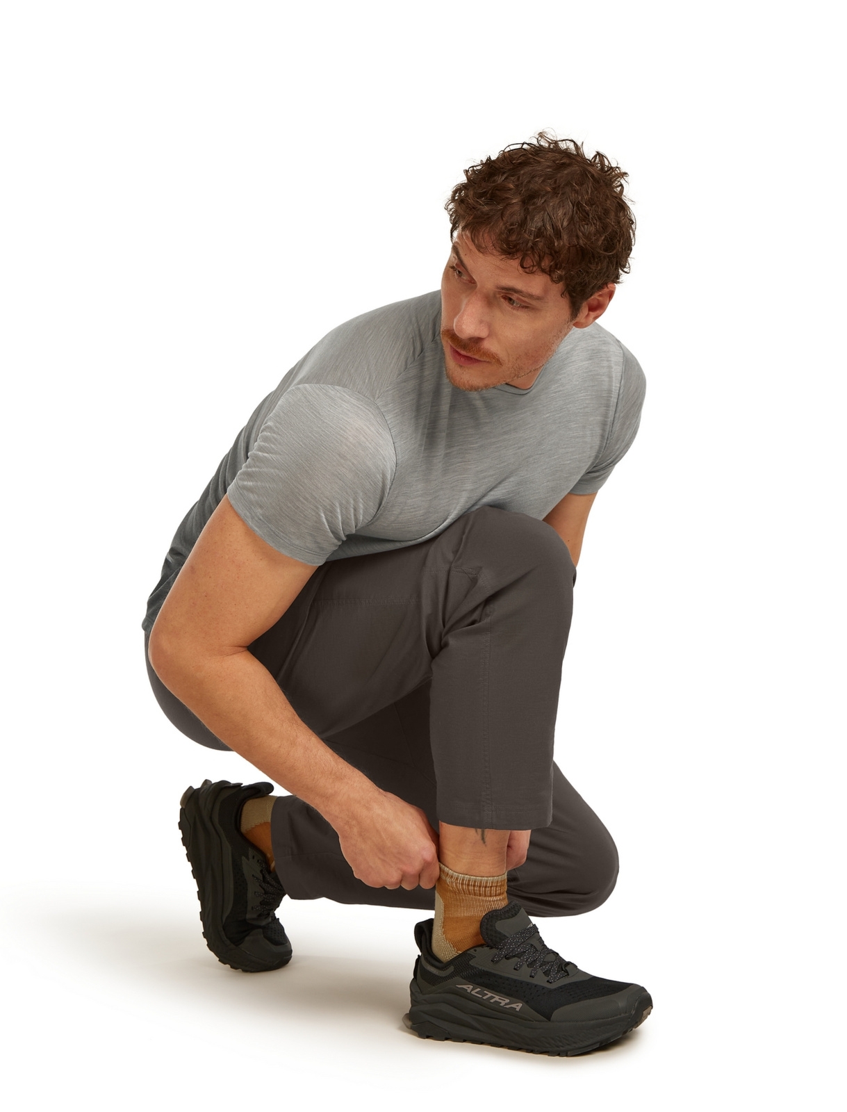 Skarpety trekkingowe m�skie Icebreaker MER HIKE+ LIGHT MINI pomara�czowe IB0A578N0M0