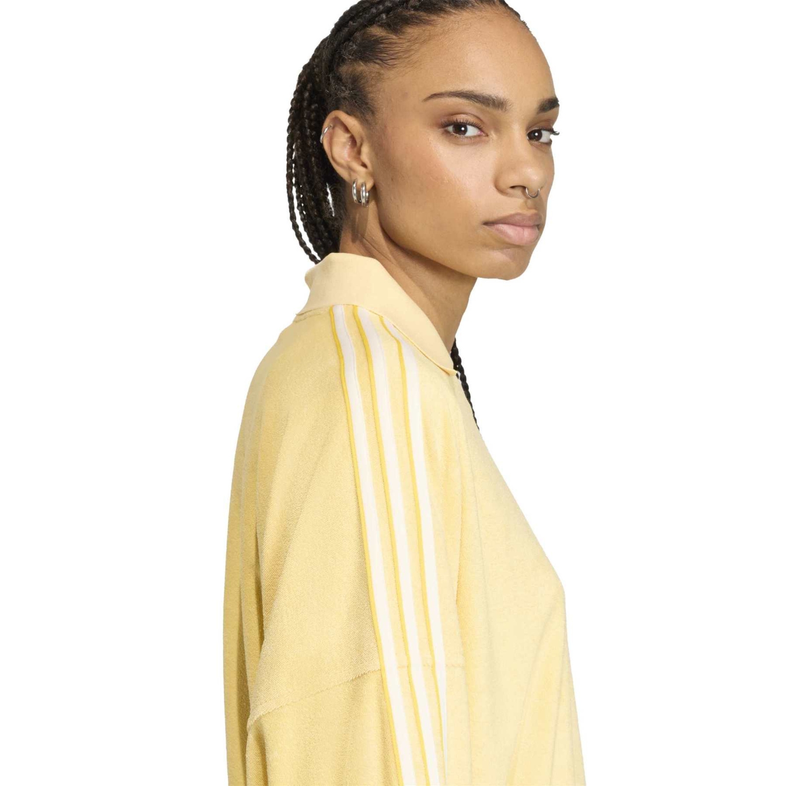 Bluza damska adidas TERRY TOWEL V NECK pomara�czowa KD1399