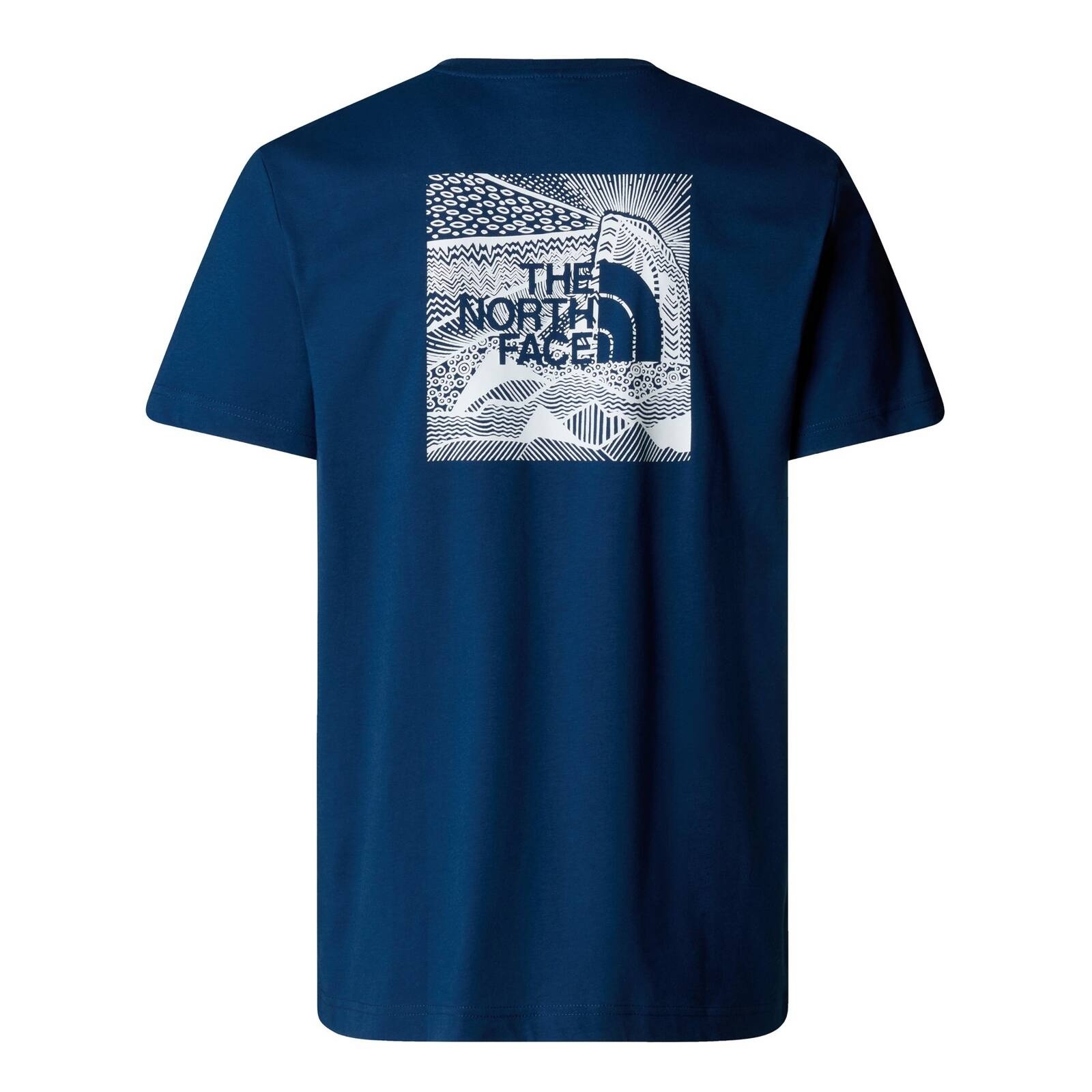 Koszulka męska The North Face S/S REDBOX CELEBRATION niebieska NF0A87NVD1R