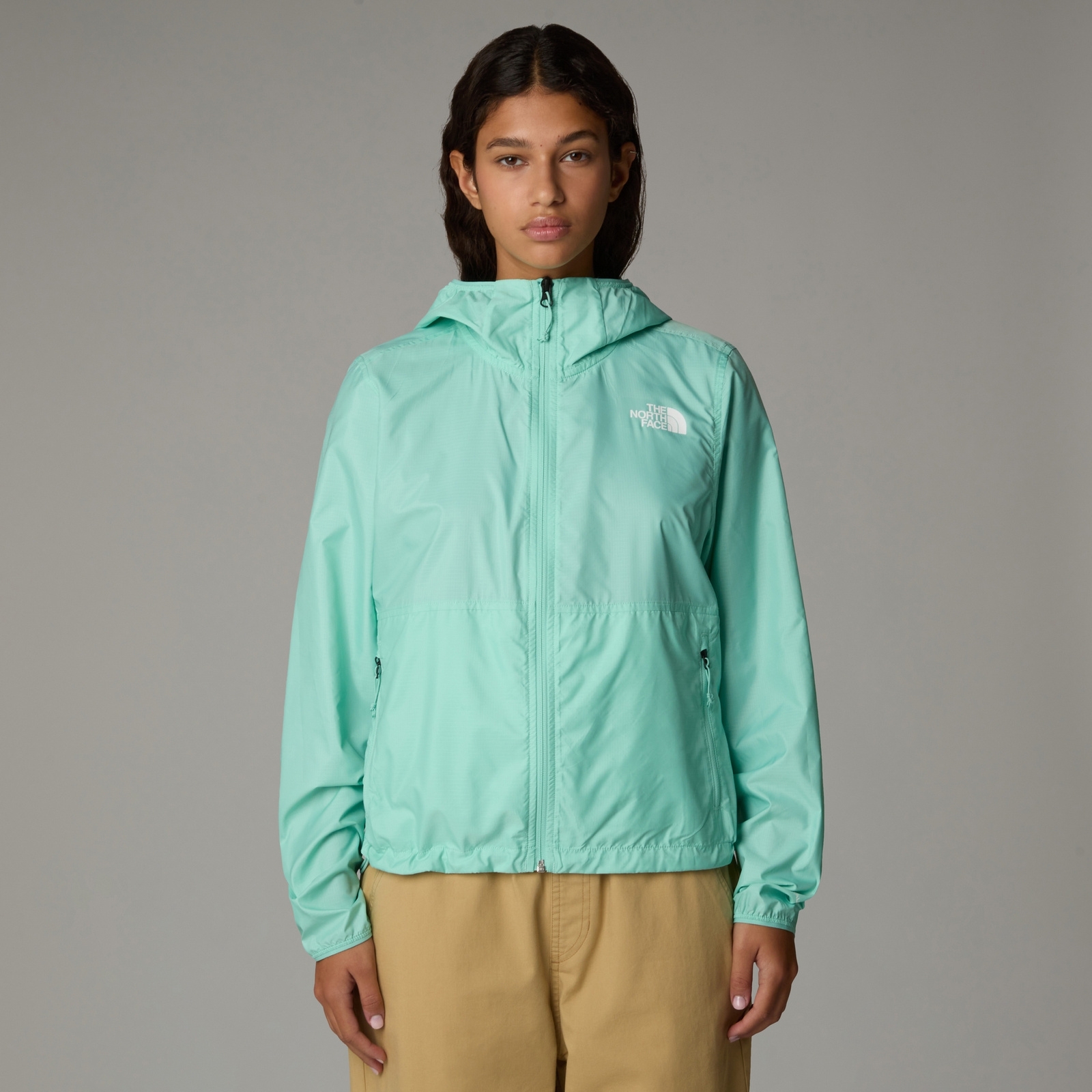 Kurtka z kapturem damska The North Face CYCLONE WND zielona NF0A8B6G6EI