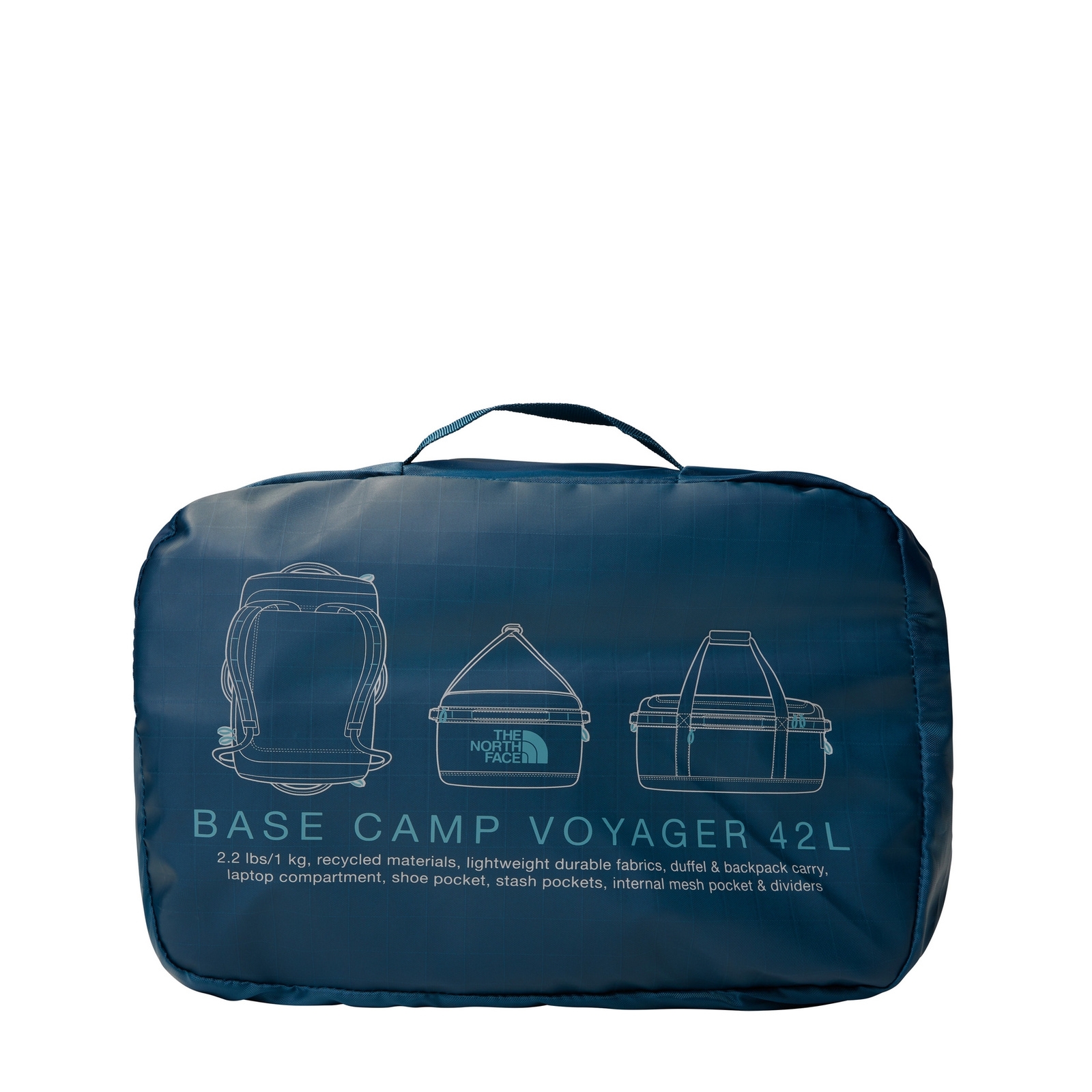 Torba podróżna unisex The North Face BASE CAMP VOYAGER 42 L niebieska NF0A52RQ4OJ
